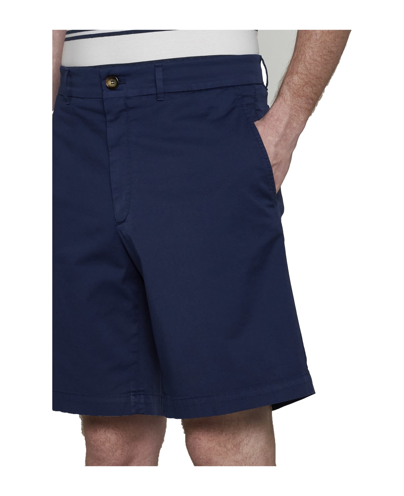 Brunello Cucinelli Button Fitted Shorts - Blu prussia ショートパンツ