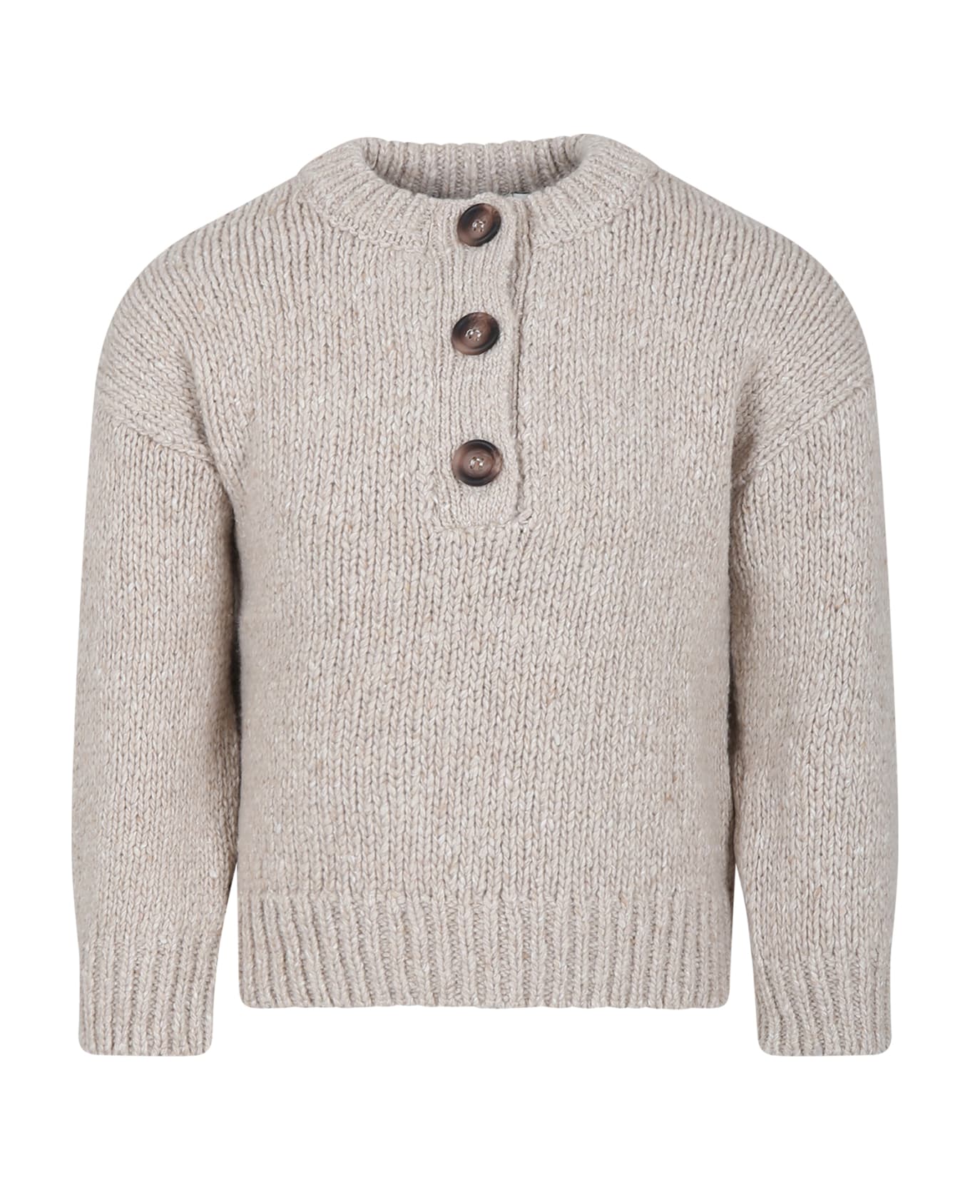 The New Society Beige Sweater For Boy - Beige