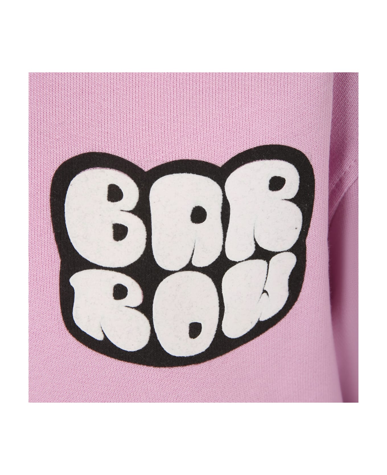 Barrow Pink Sweatshirt For Kids With Logo And Print - Rosa
