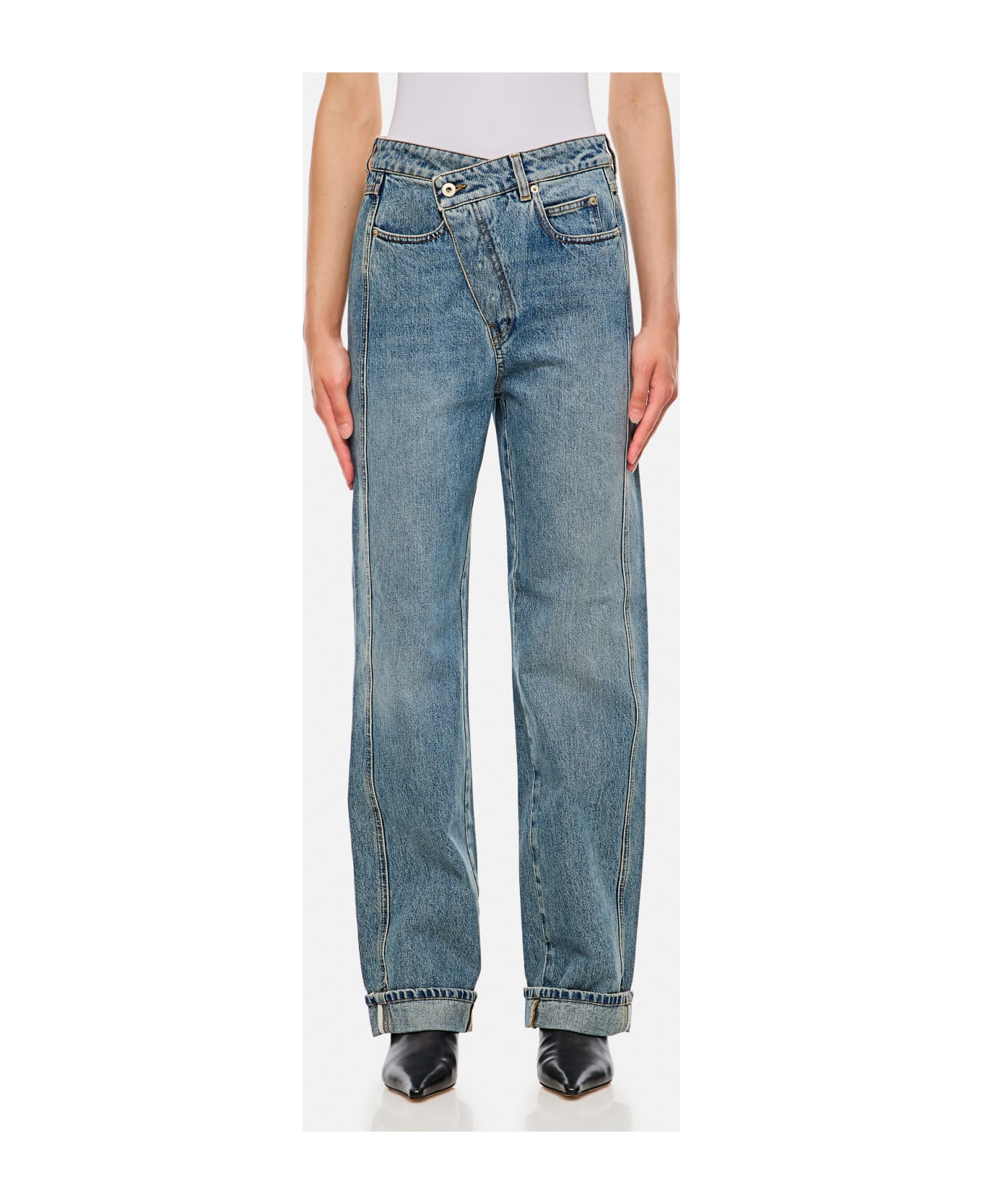 Loewe Deconstructed Denim Pants - Clear Blue