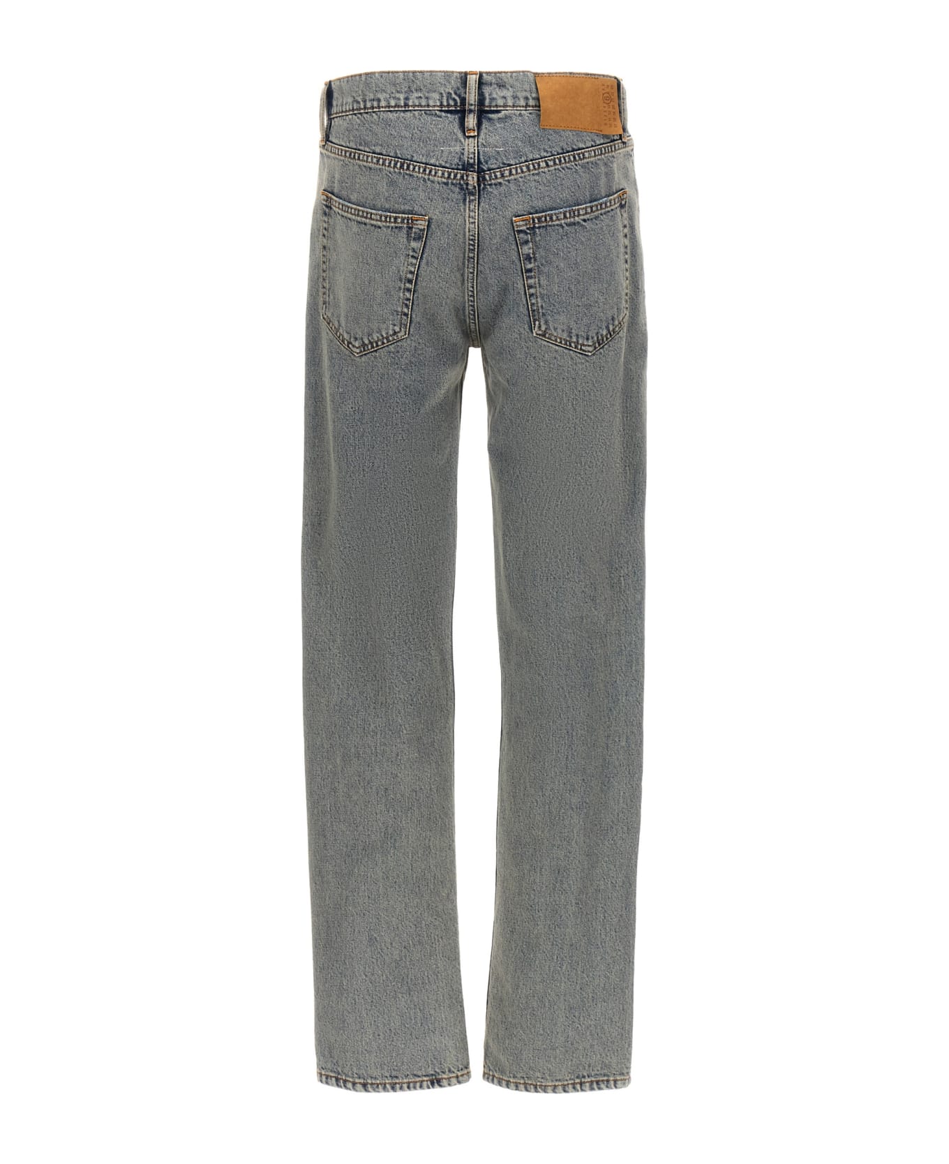 MM6 Maison Margiela Visible Stitching Jeans - Light Blue