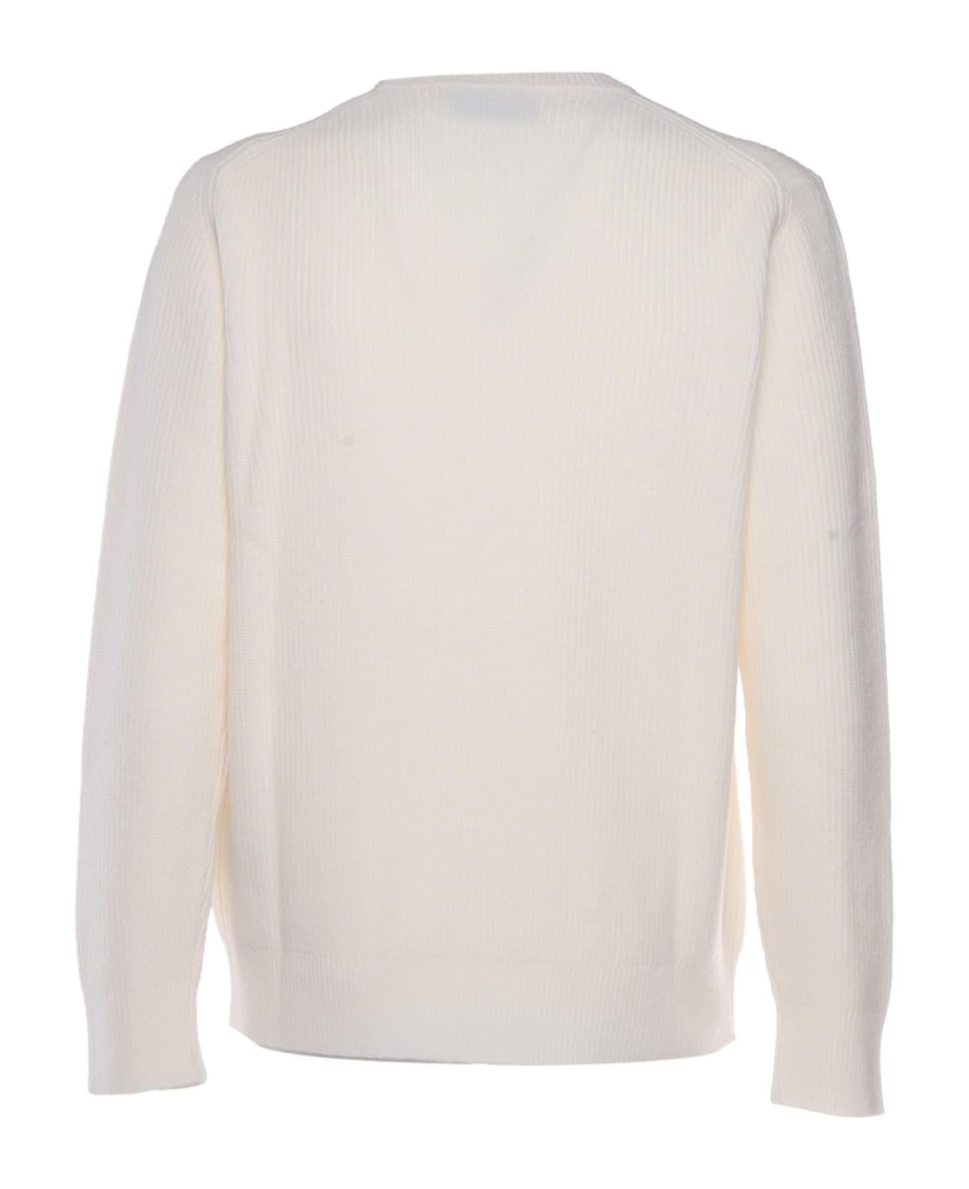 Ballantyne Ribbed Sweater - WHITE