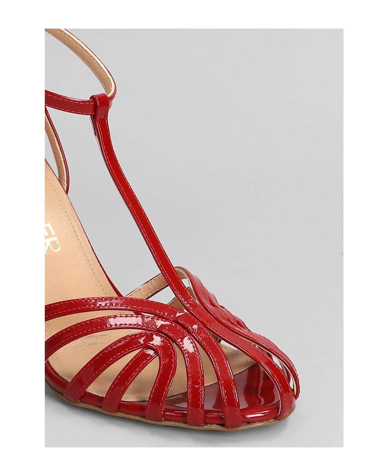 The Seller Sandals In Red Patent Leather - red