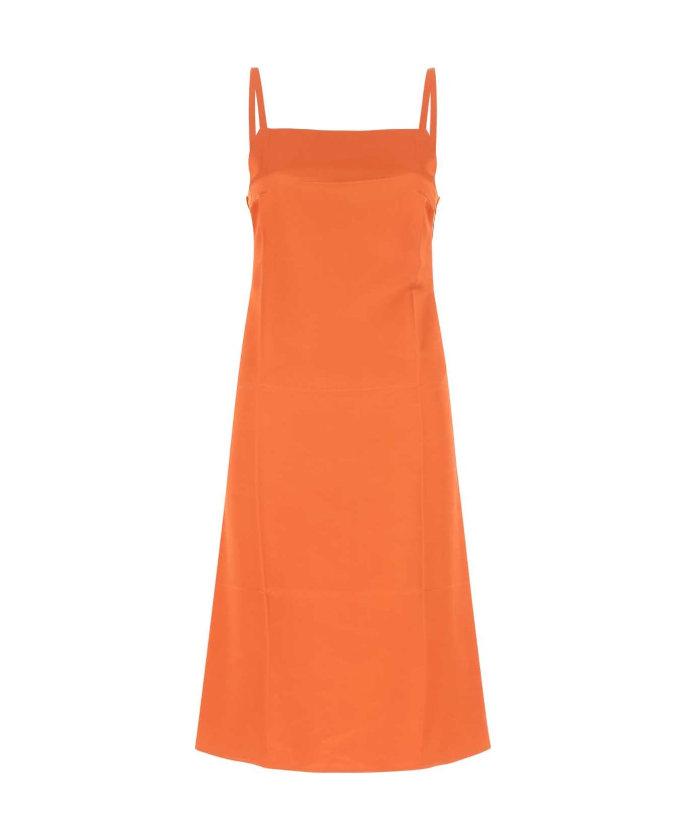 Loewe Orange Satin Dress - BRIGHTORANGE