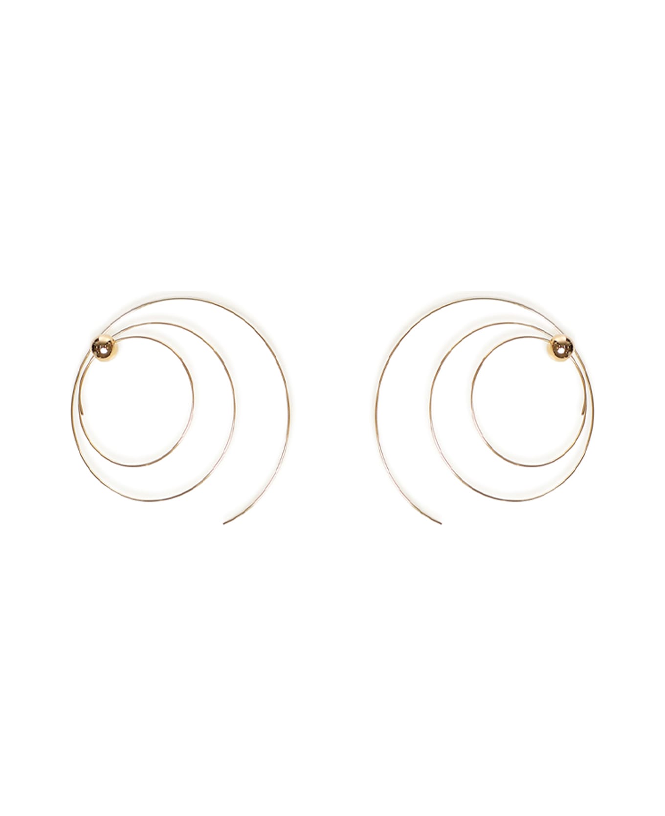 Alaia Thin Spiral Earrings - Golden