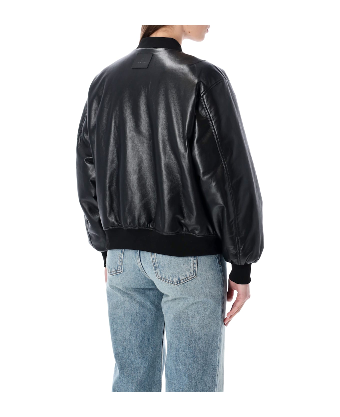 Anine Bing Leon Leather Bomber Jacket Anine Bing - BLACK