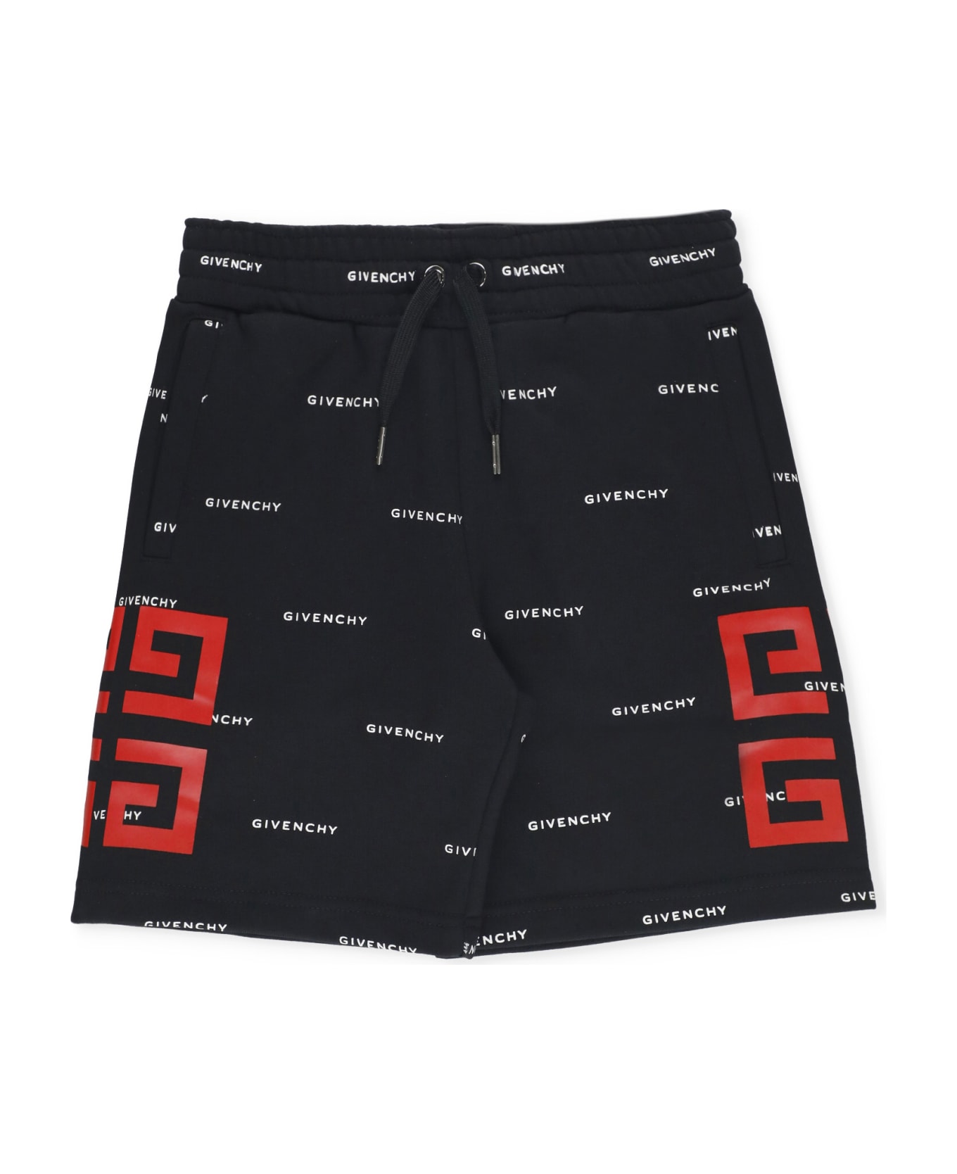 Givenchy Cotton Shorts With Logo - Black ボトムス