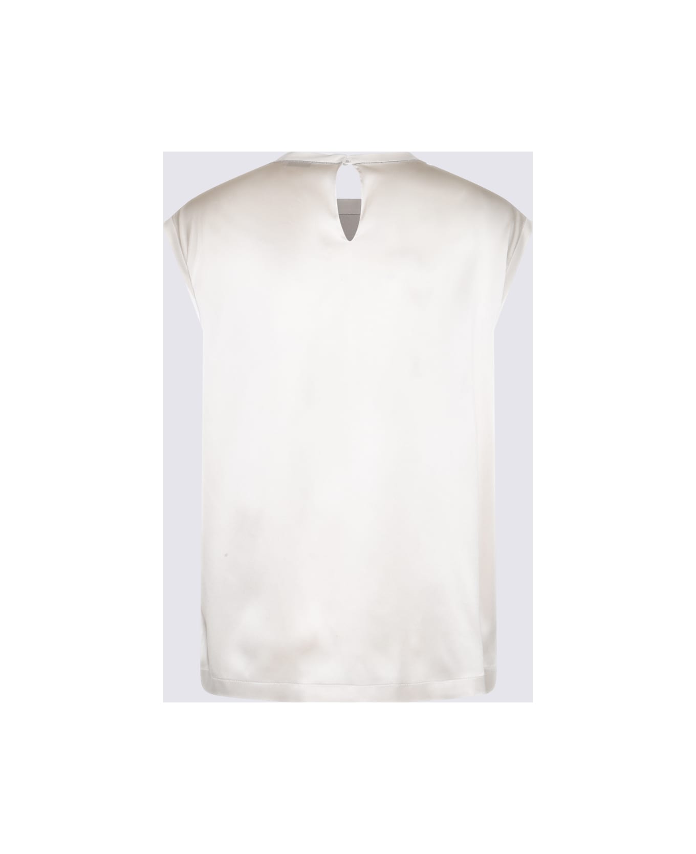 Brunello Cucinelli White Silk Shirt