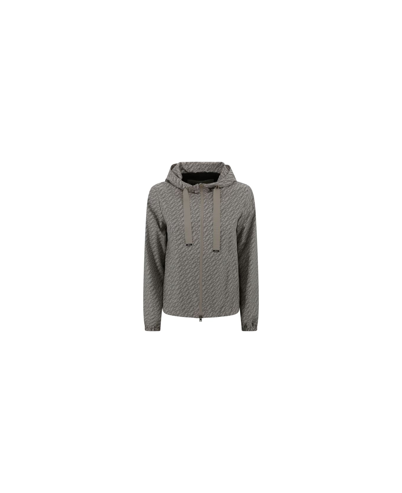 Herno Patterned Jacket - BROWN