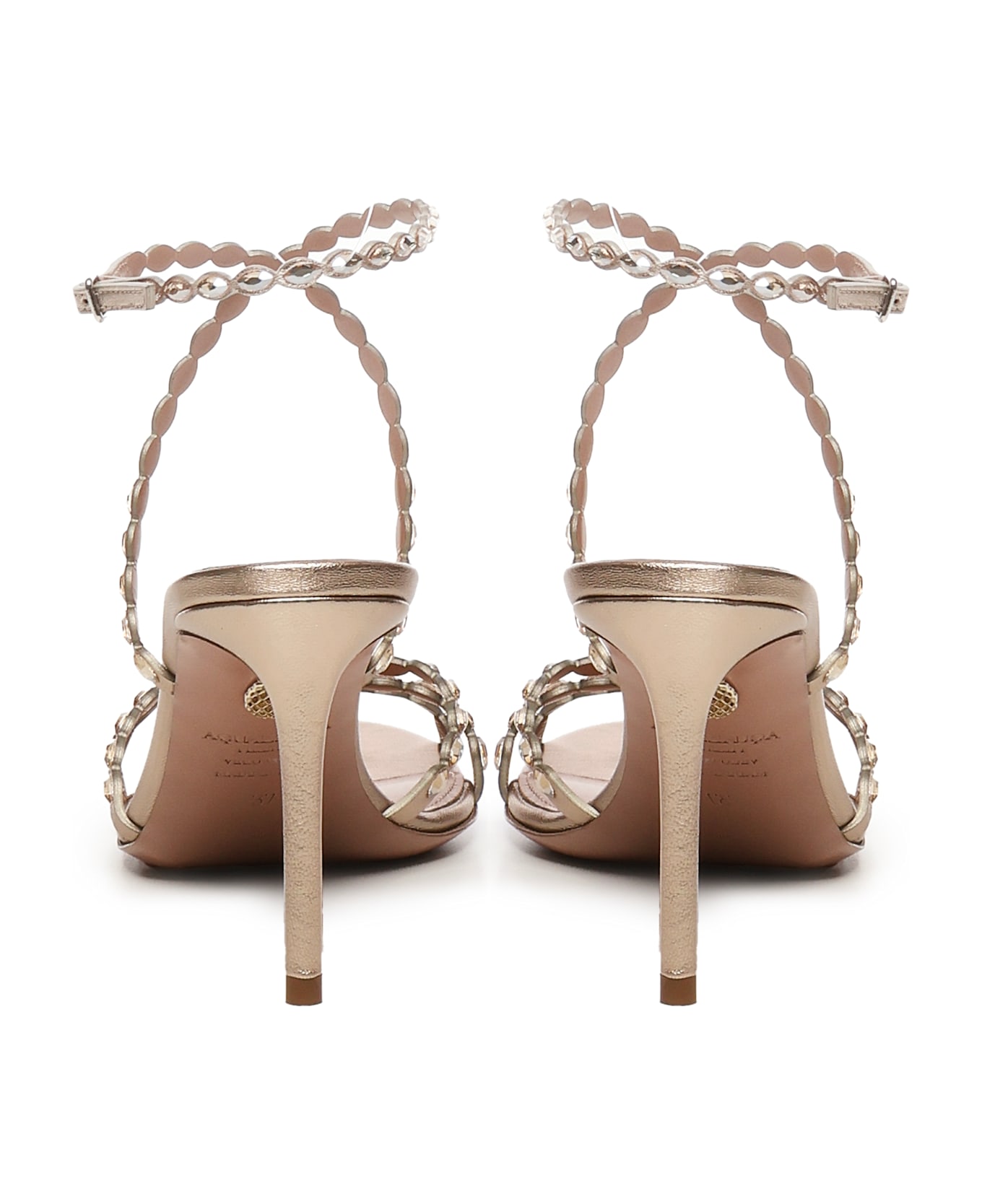 Aquazzura Love Struck Crystal Sandals - LIGHT COPPER