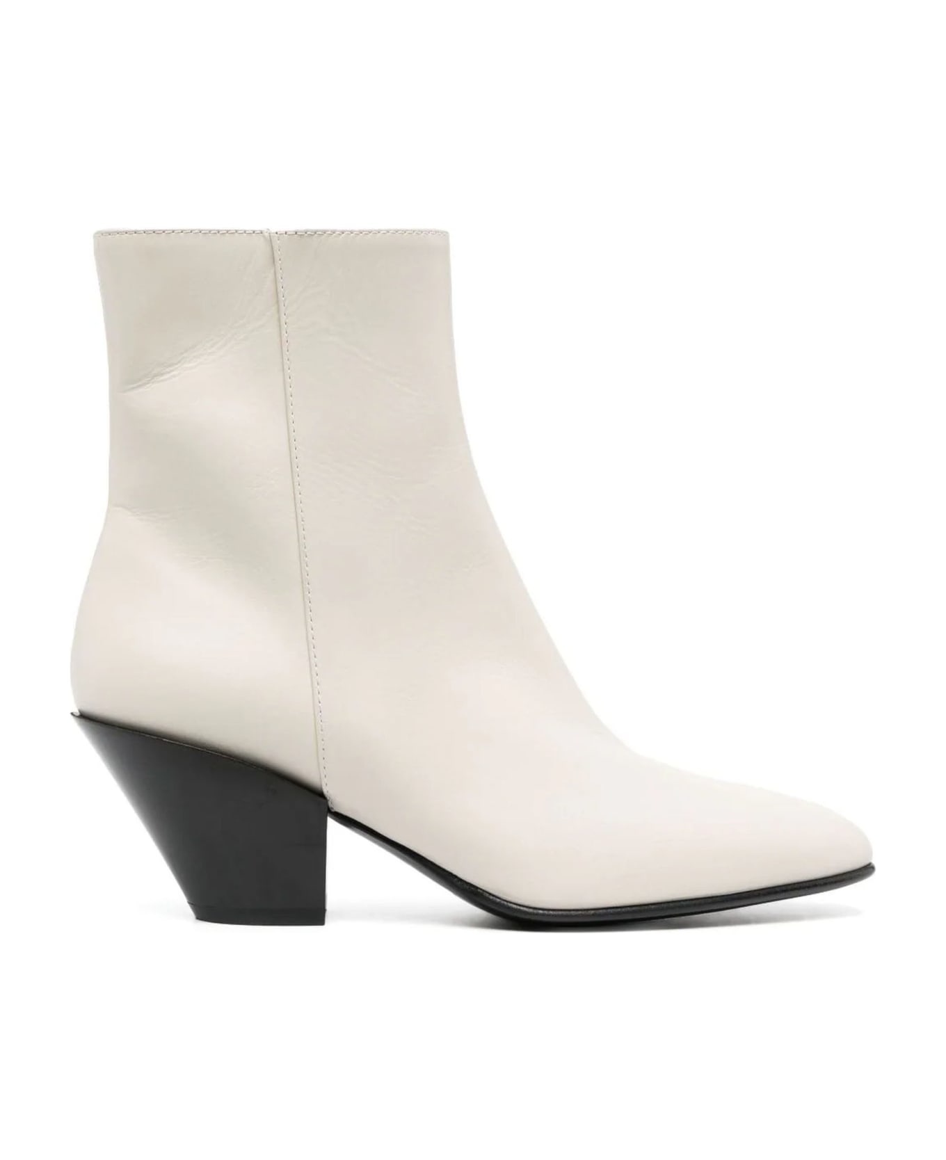 Roberto Festa Bone White Calf Leather Allyk Ankle Boots - Bone ブーツ