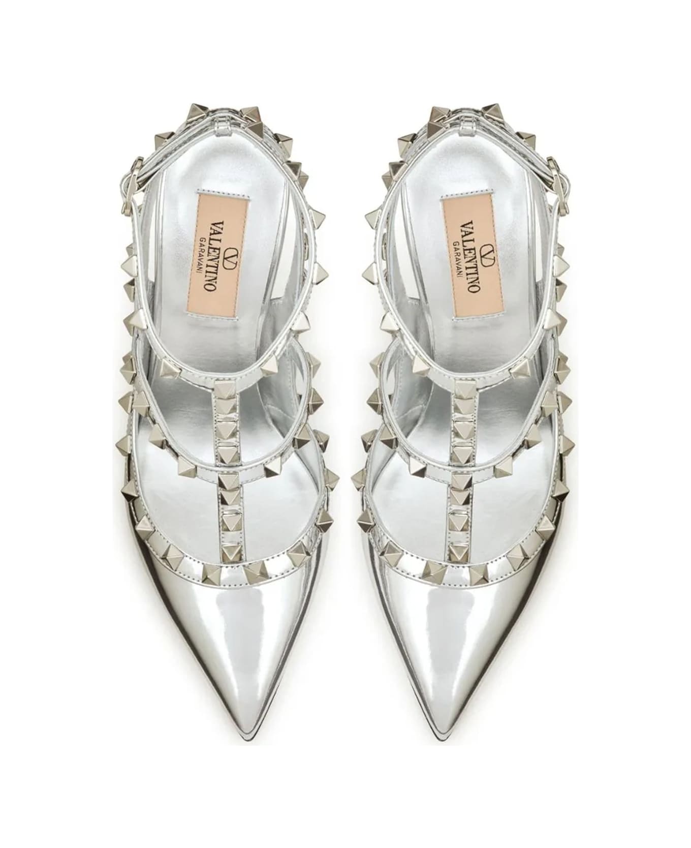 Valentino Garavani Garavani Rockstud Leather Pumps - Silver