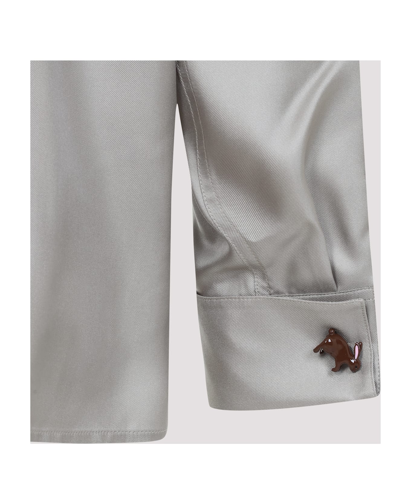 Loewe Cappuccino Satin Loewe X Suna Fujita Shirt - DARKBEIGE
