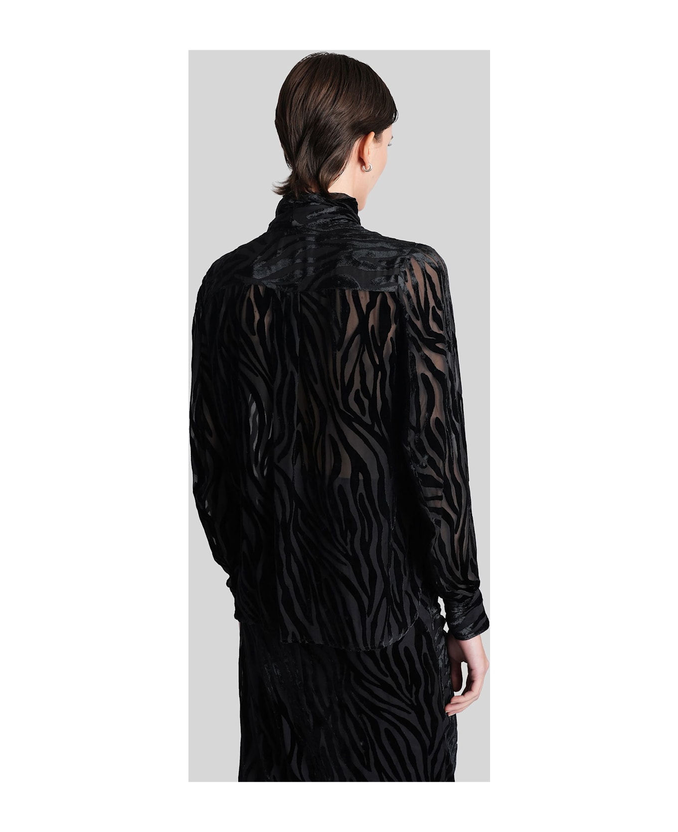 Isabel Marant Geona Blouse In Black Viscose - black