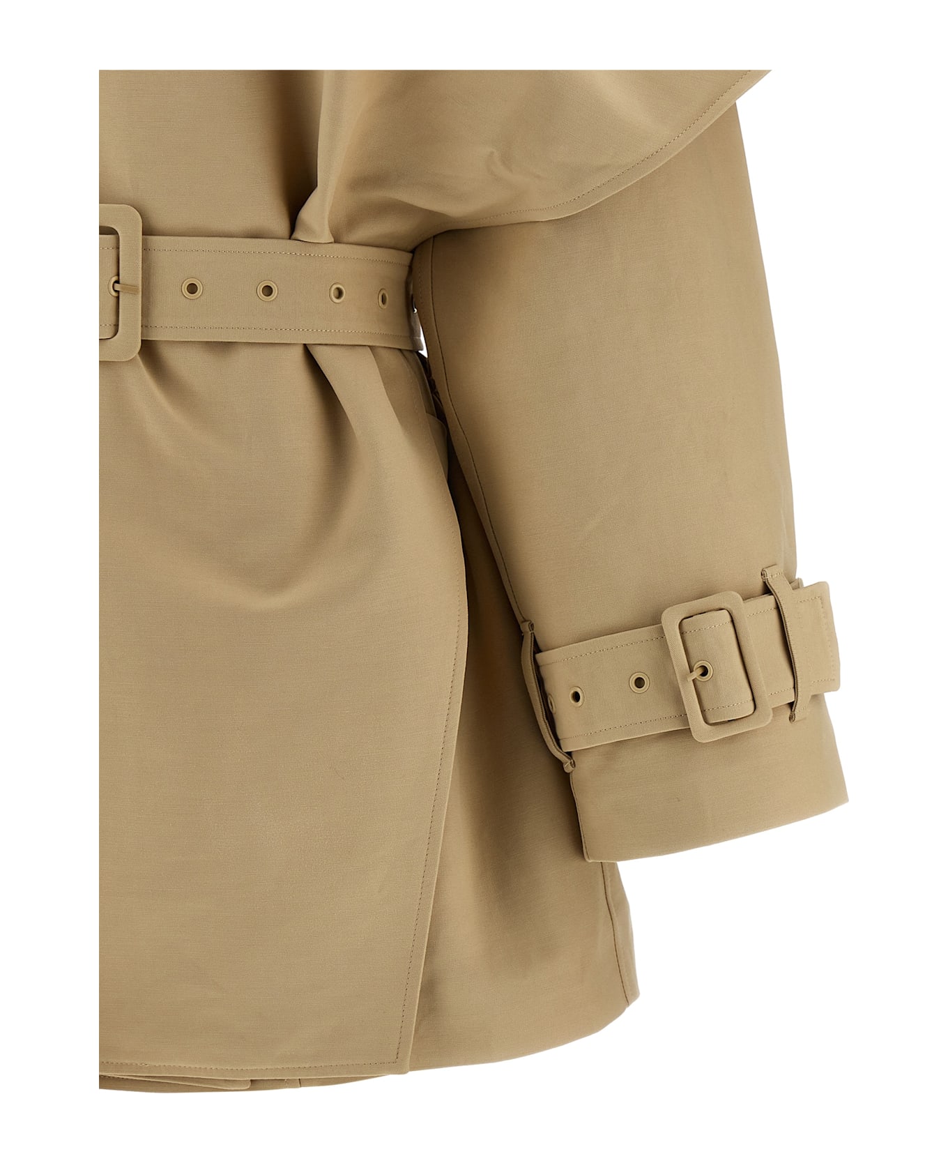 Entire Studios 'mini Scarfcoat' Coat - Beige