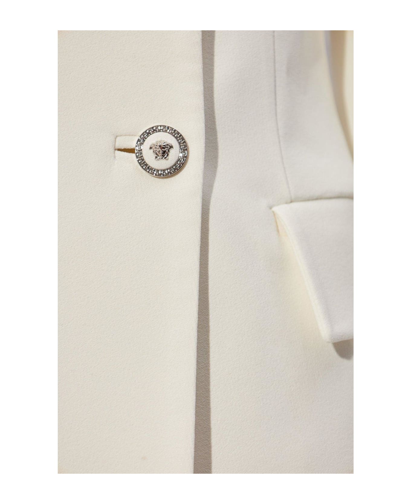 Versace Double-breasted Coat - Optical White