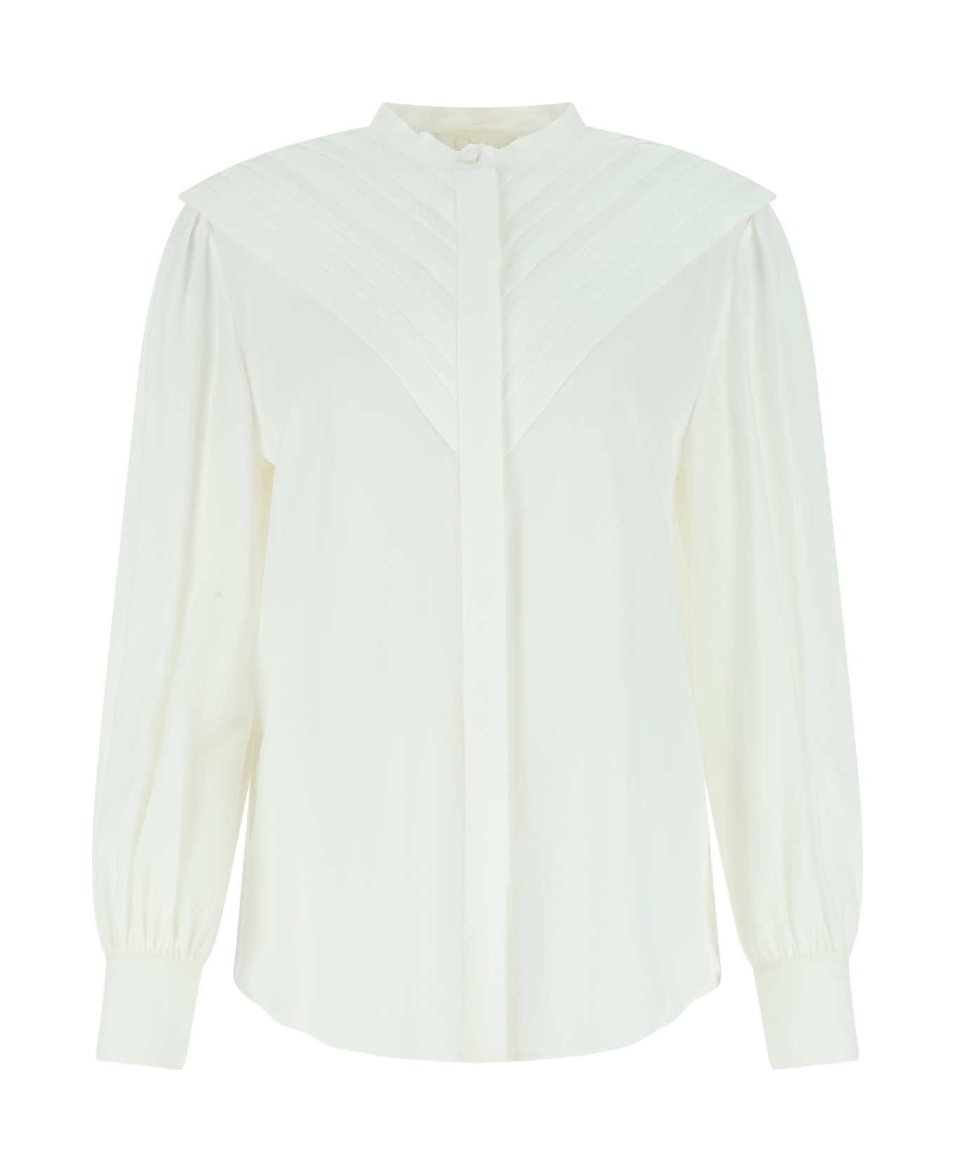 Chloé Ivory Crepe Blouse - 107 ブラウス