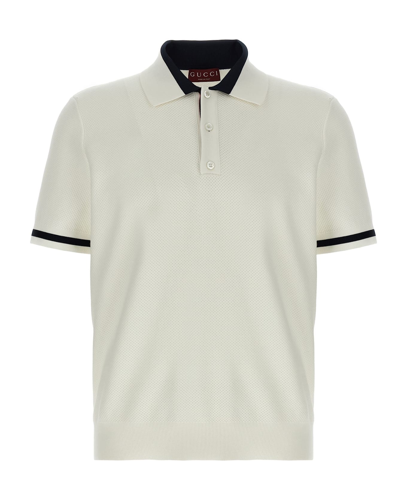 Gucci Intarsia Polo Shirt - White/Black