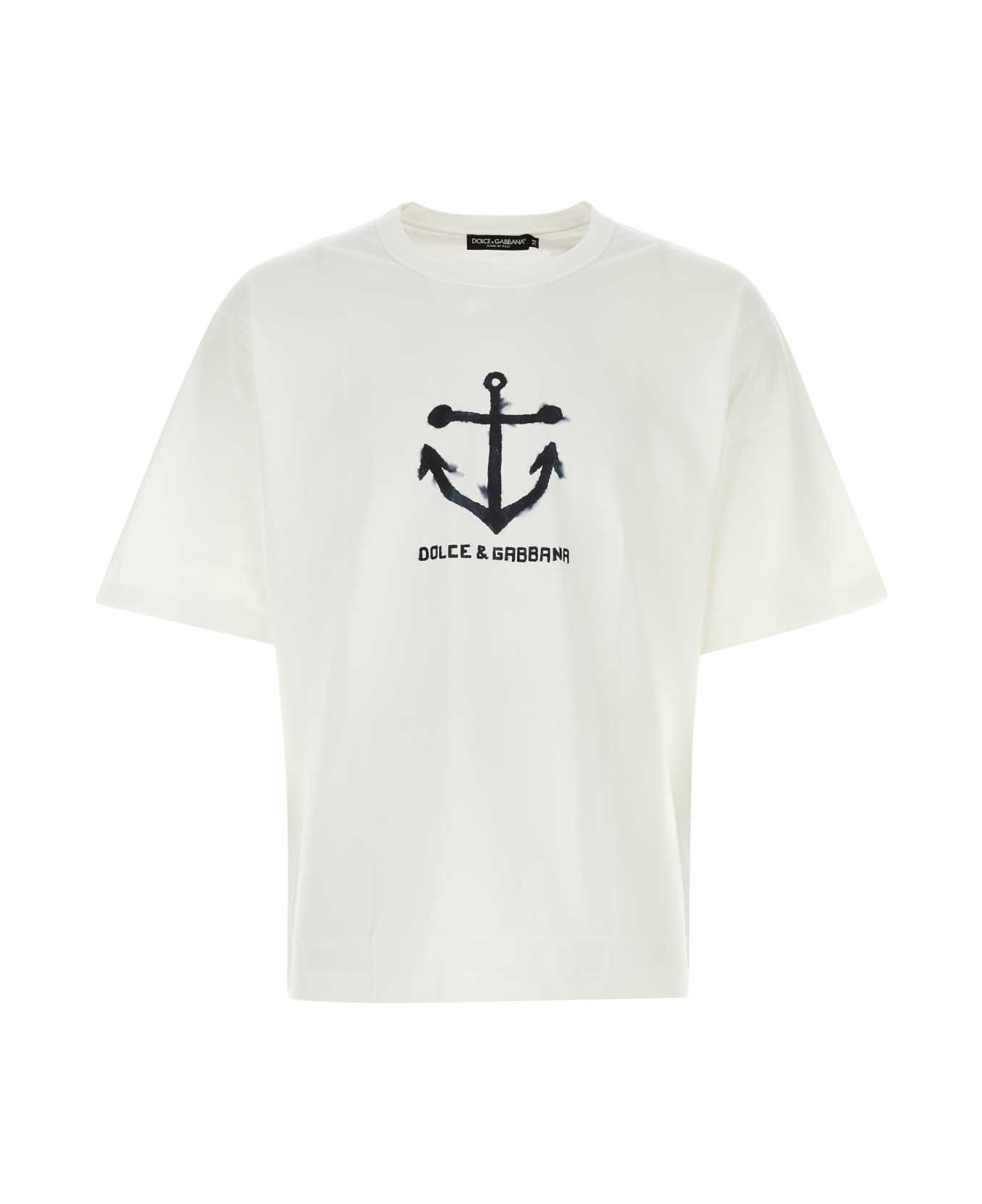 Dolce & Gabbana White Cotton T-shirt - BIANCOOTTICO