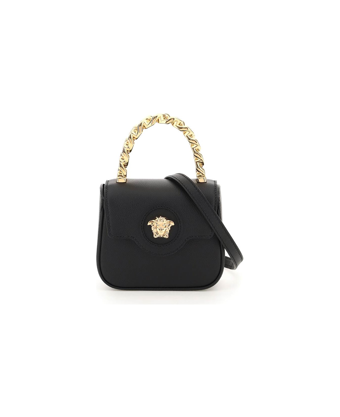Versace Leather 'la Medusa' Mini Bag - Black