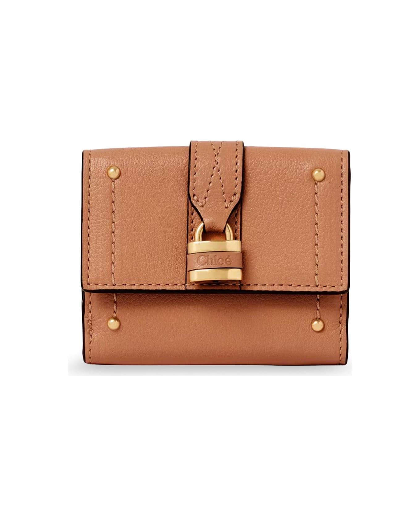 Chloé Paddington Trifold Leather Wallet - Mustang Brown