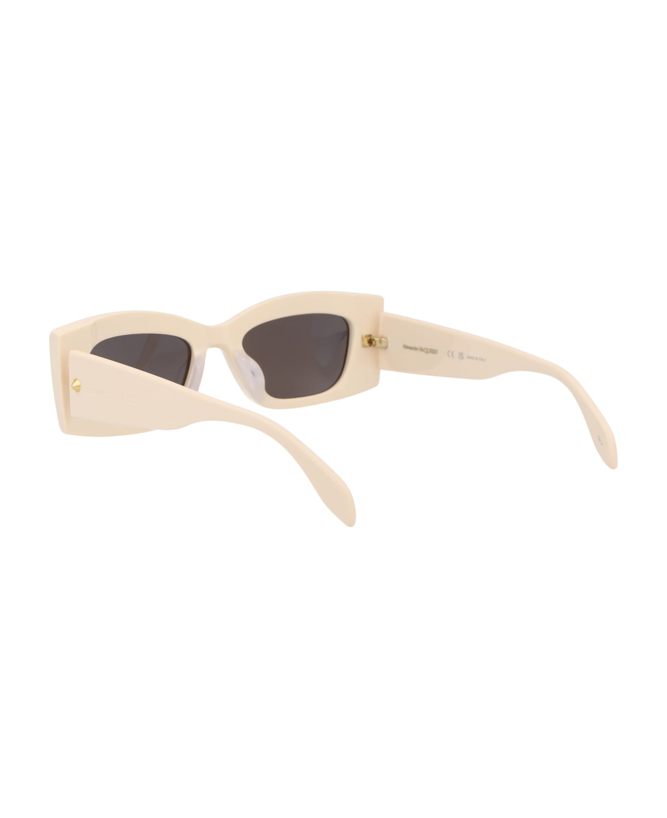 Alexander McQueen Eyewear Am0426s Sunglasses - 005 IVORY IVORY GREY