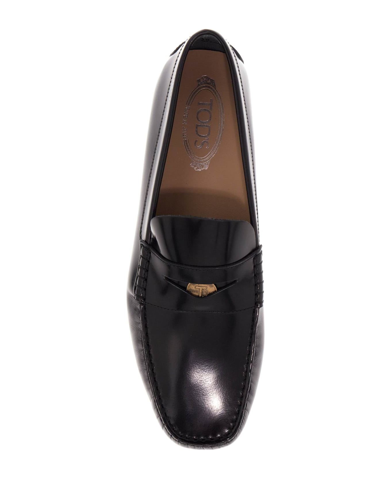 Tod's Brushed Leather Loafers - Nero