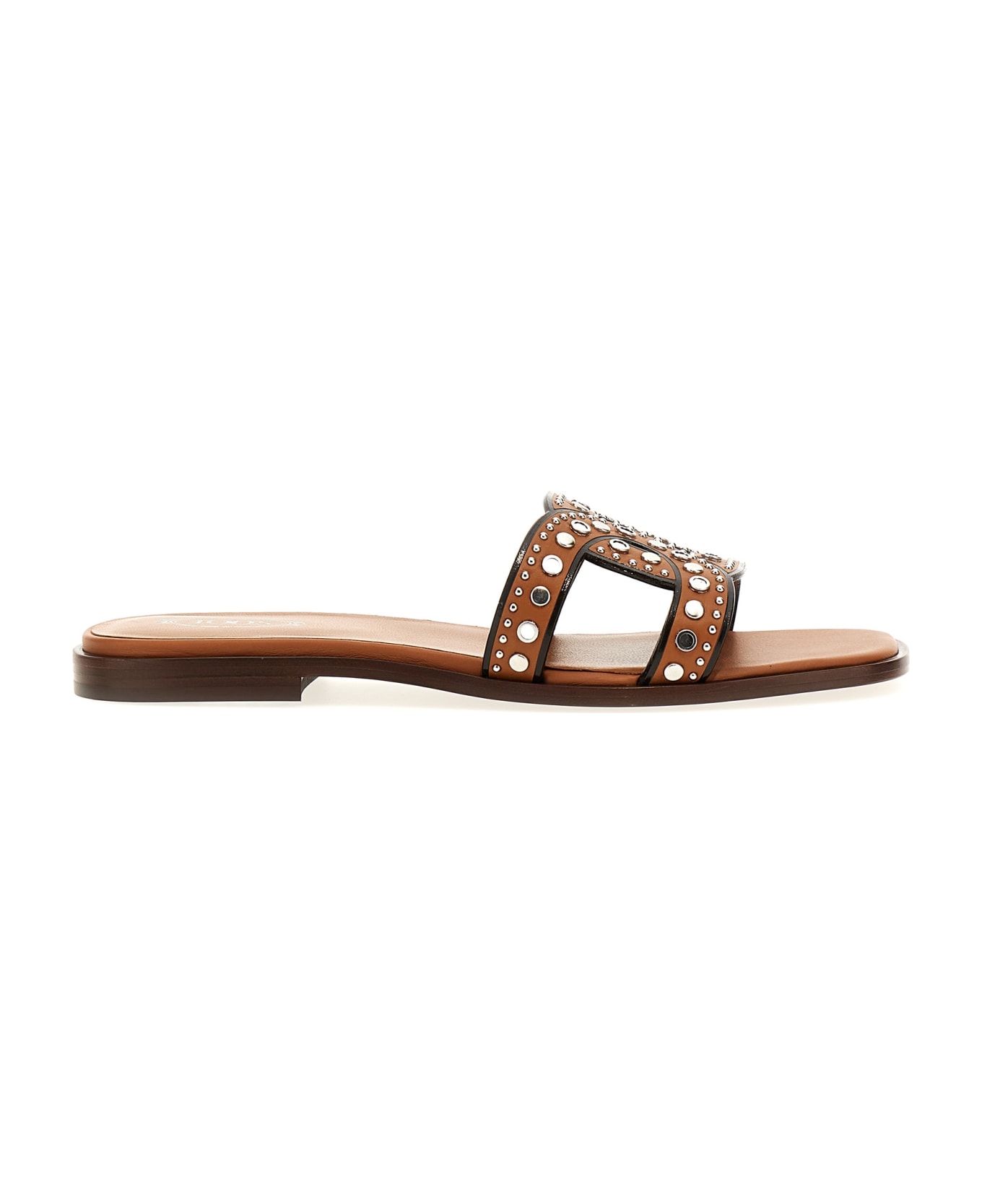 Tod's Maxi Catena Leather Sandals - Brown サンダル
