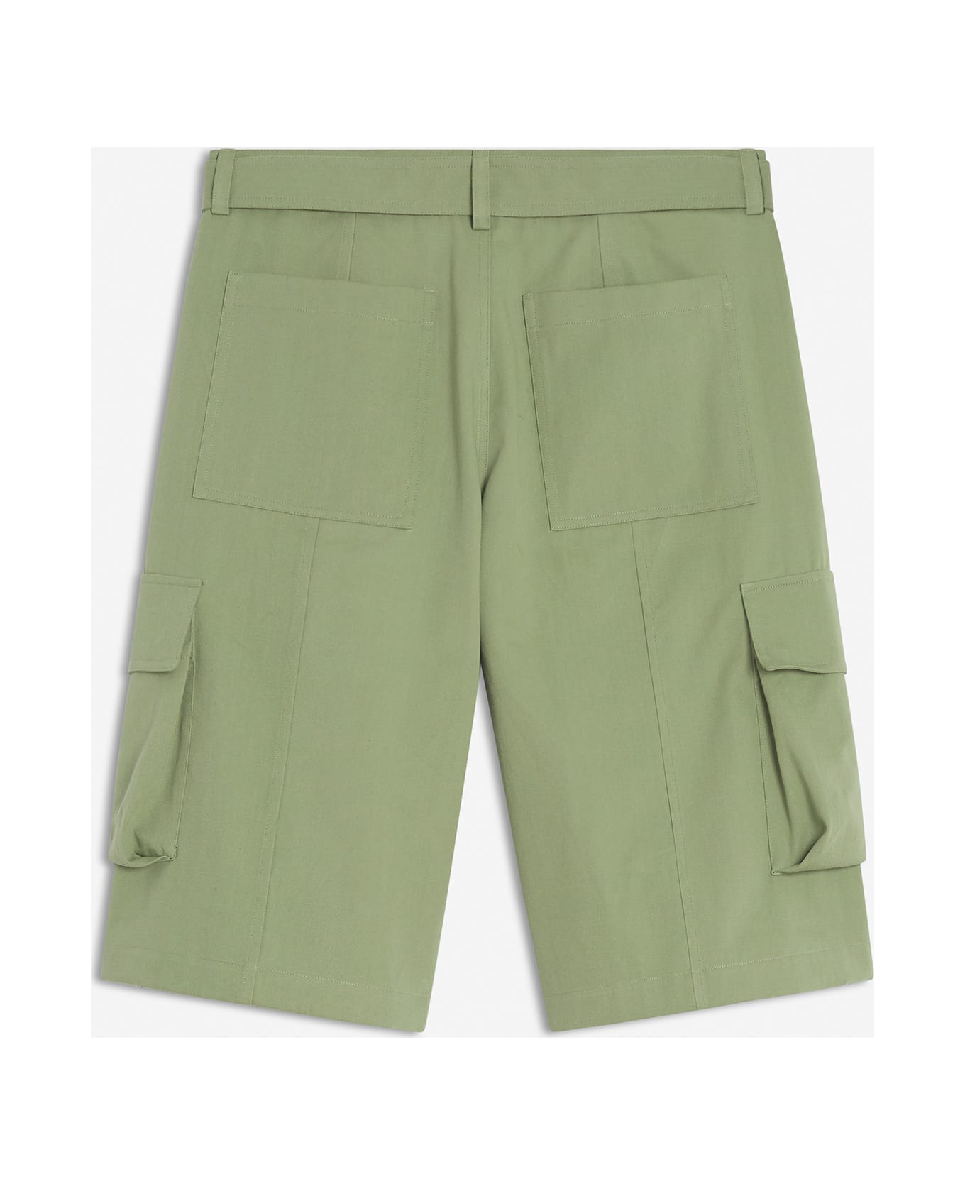 Maison Kitsuné Belted Cargo Bermuda - Turf Green