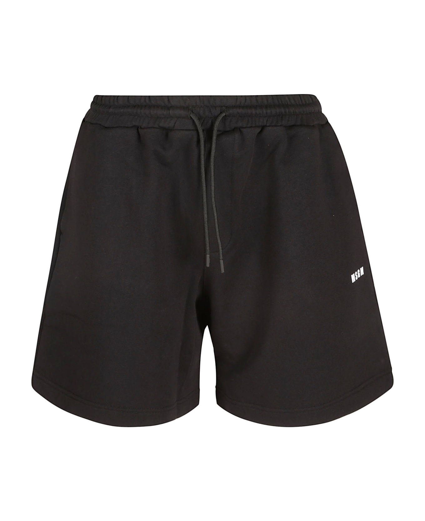 MSGM Logo Bermuda Shorts - Black ショートパンツ