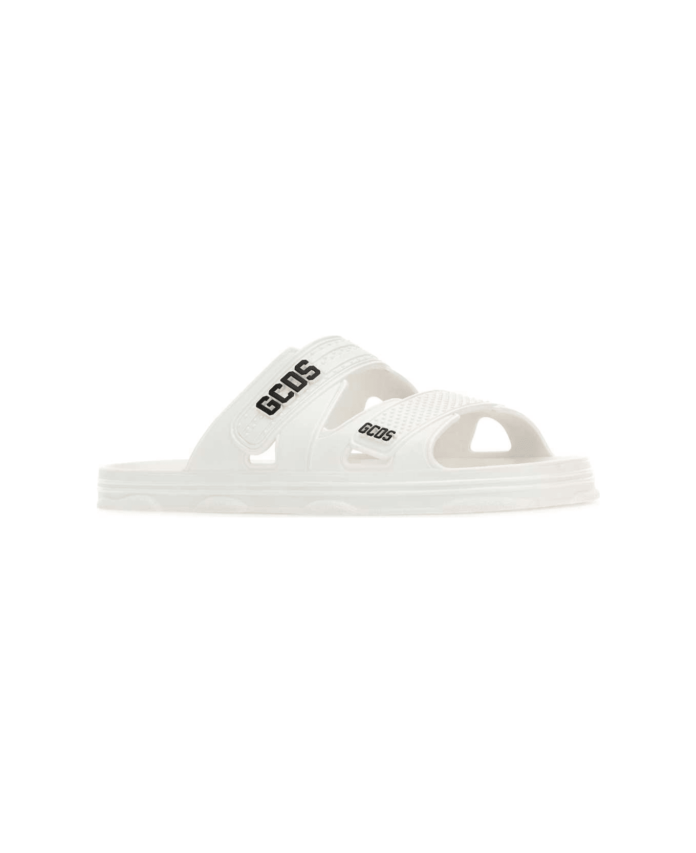 GCDS White Rubber Gcds Slippers - BIANCOOTTICO