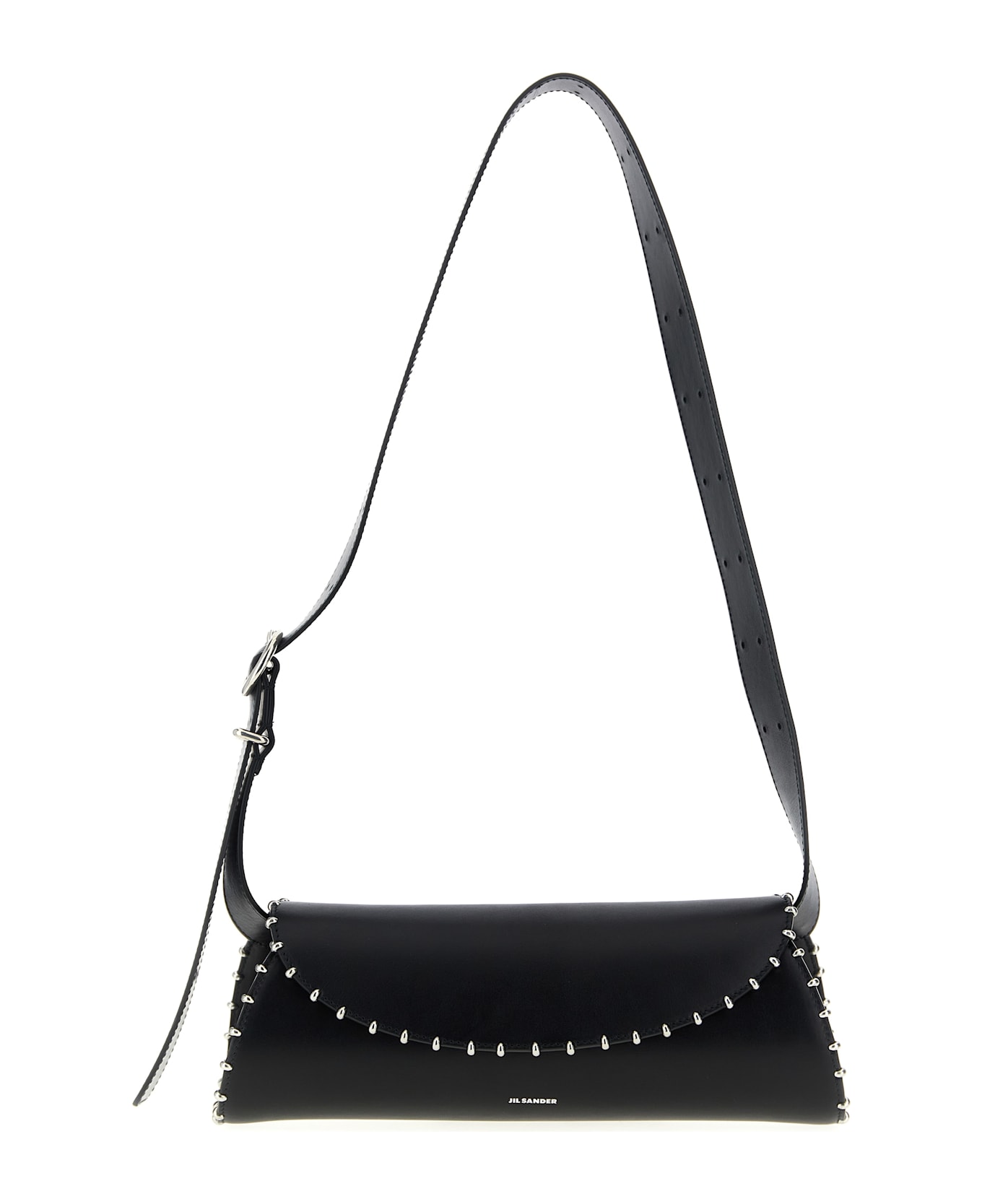 Jil Sander 'cannolo' Small Shoulder Bag - Black