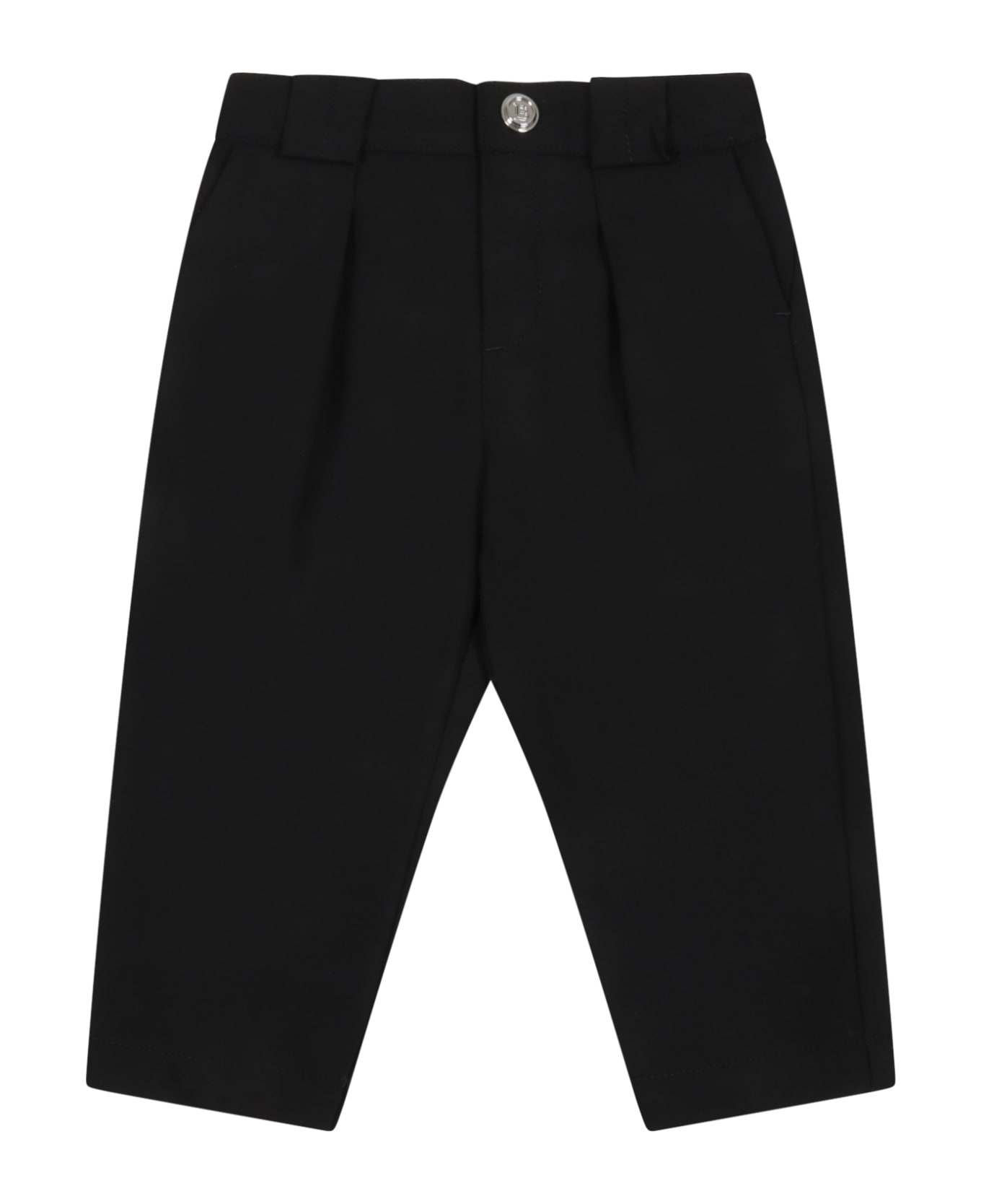 Balmain Black Trousers For Baby Boy - Black