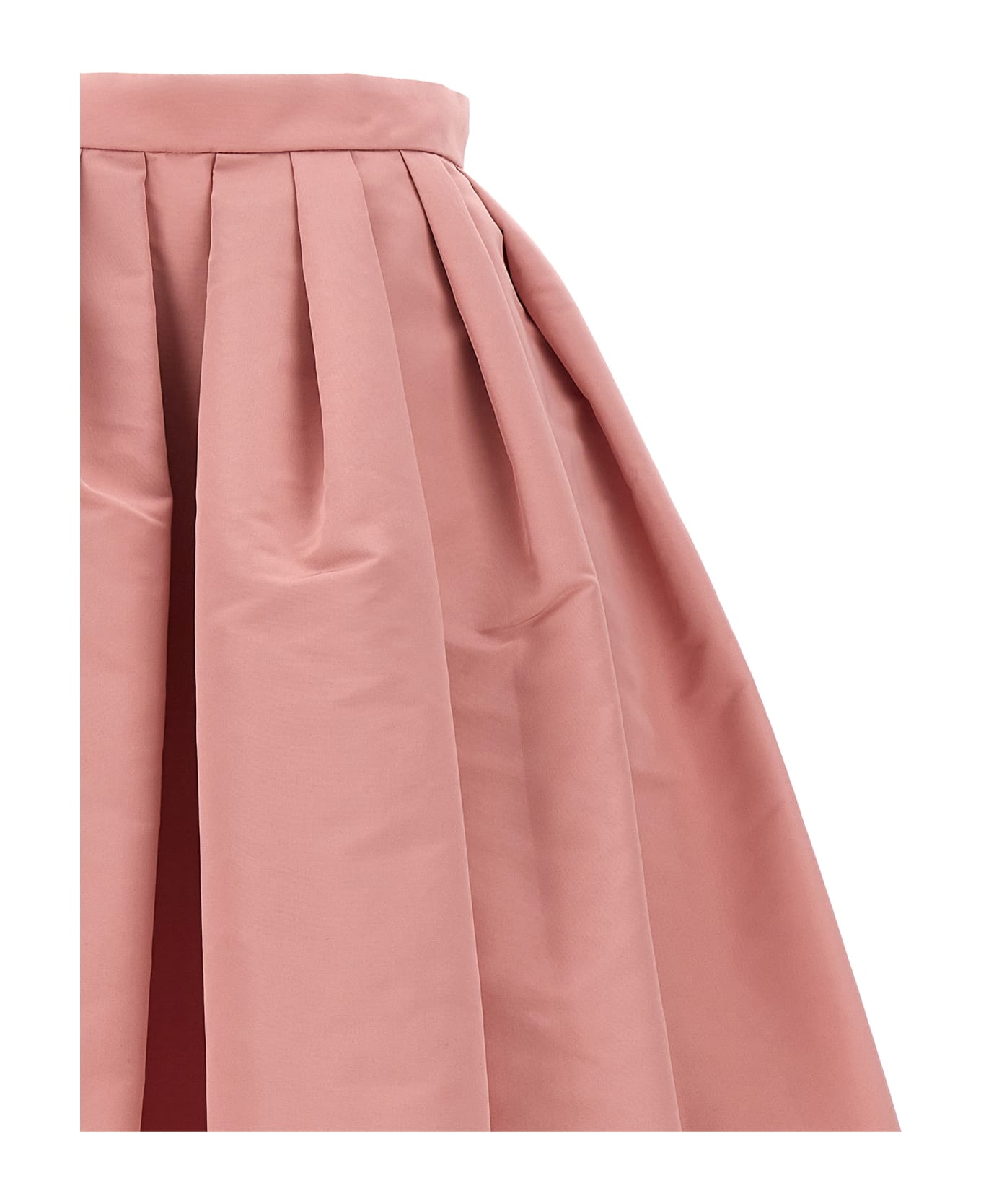 Alexander McQueen Pleated Midi Skirt - Pink