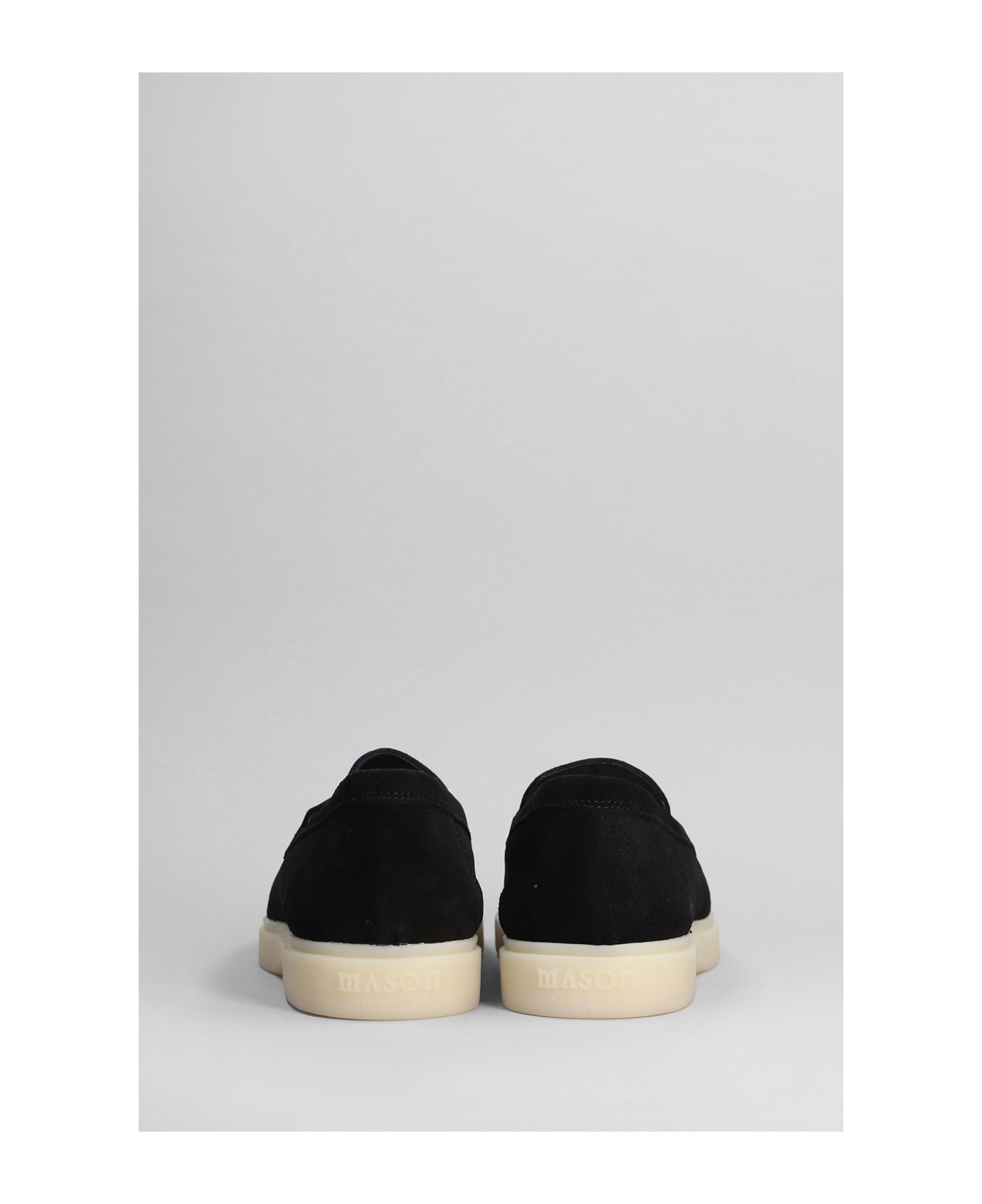 Mason Garments Amalfi Loafers In Black Suede - black ローファー＆デッキシューズ