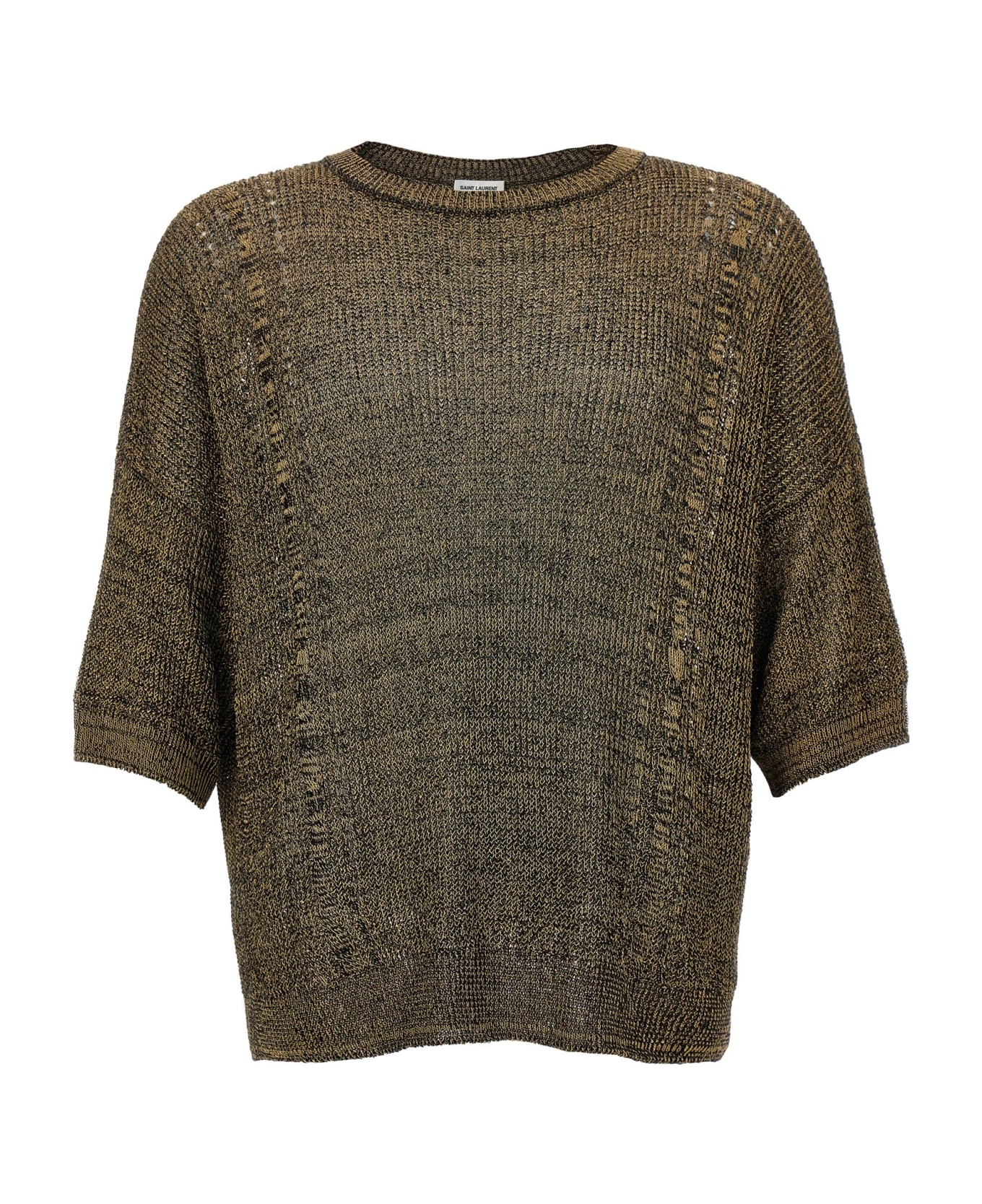 Saint Laurent Gold Thread Sweater - Gold