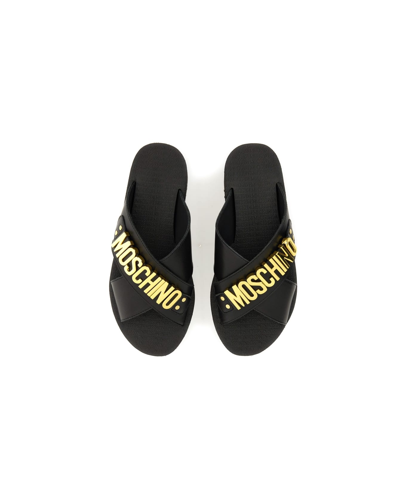 Moschino Wedge Sandals - BLACK サンダル