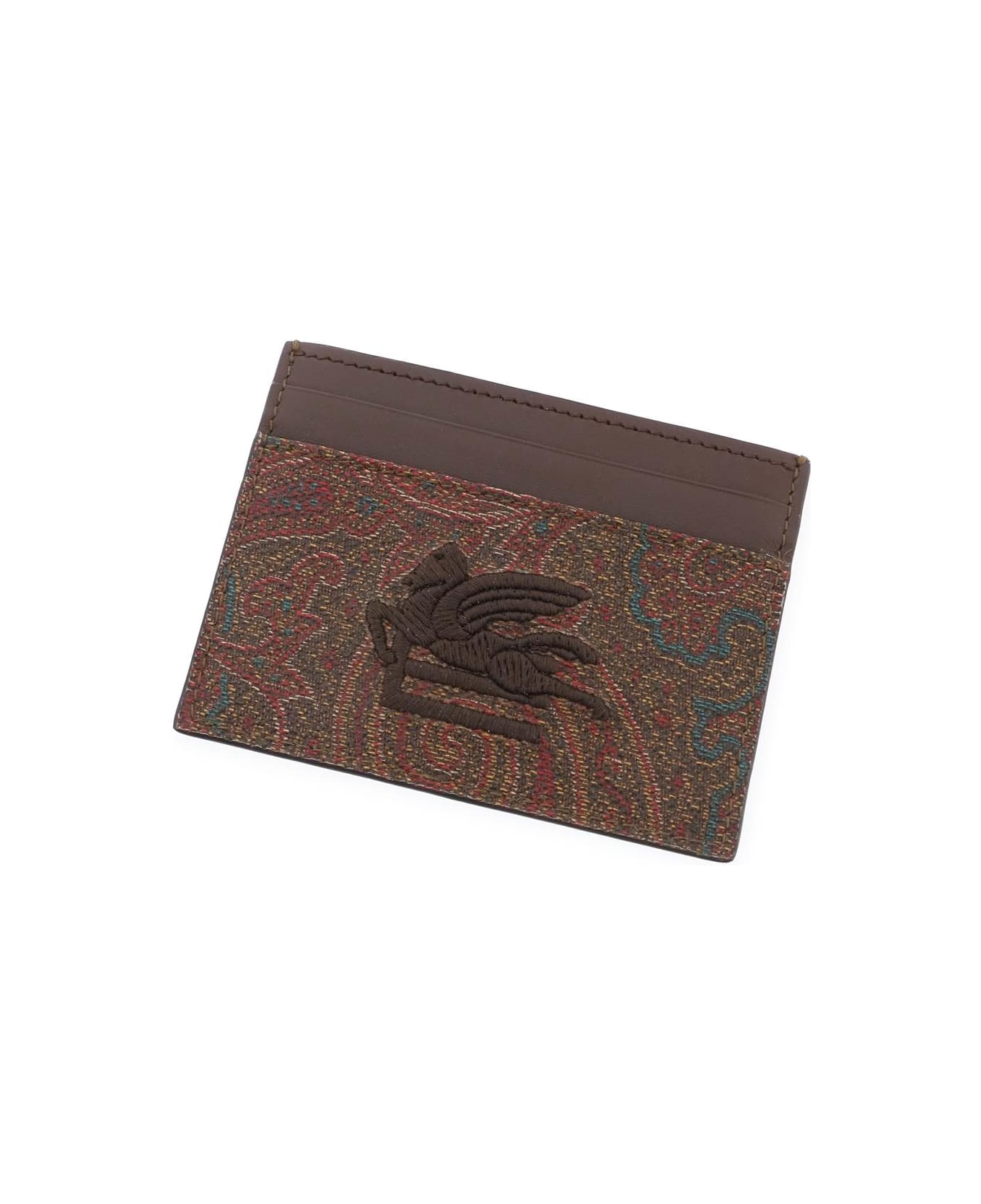 Etro Paisley Print Card Holder - MARRONE 2 (Brown)
