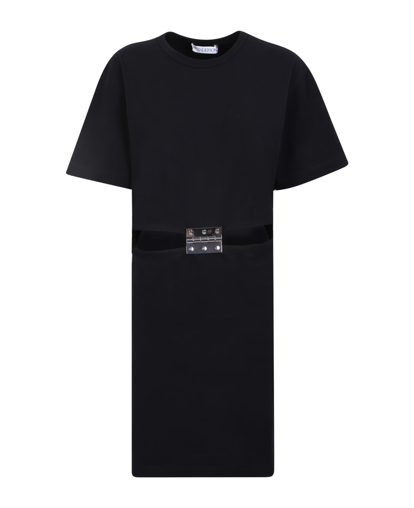 J.W. Anderson Hinge Detail Black T-shirt Dress - Black