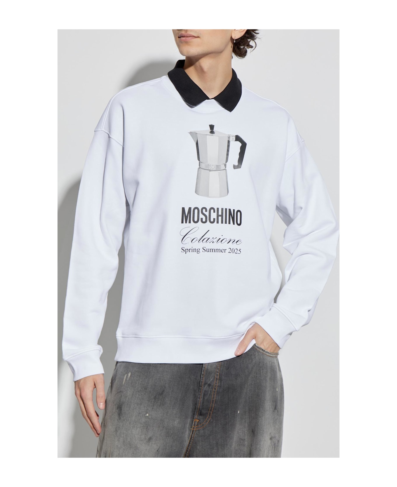 Moschino Printed Sweatshirt - WHITE