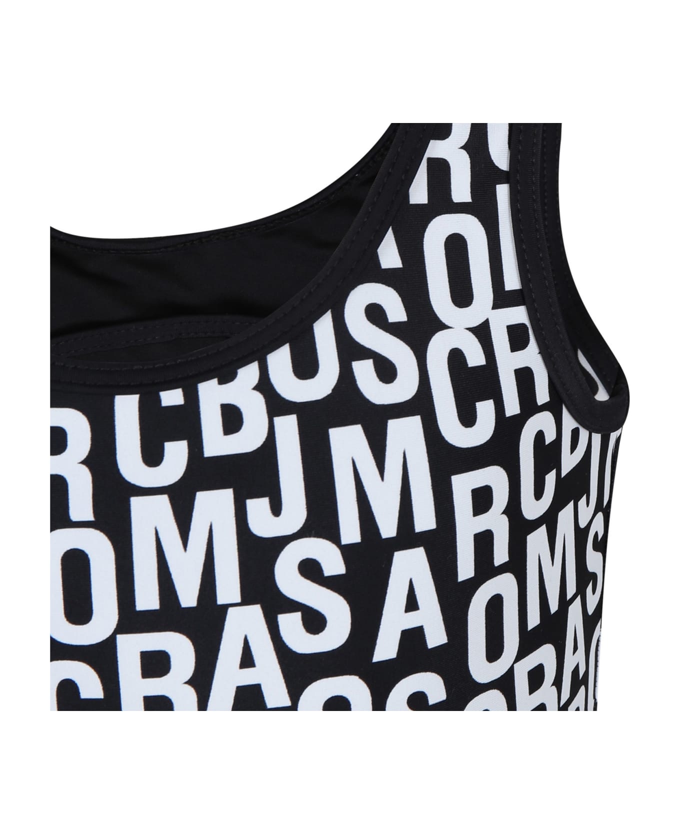 Little Marc Jacobs Black Swimsuit For Girl With Logo - Black