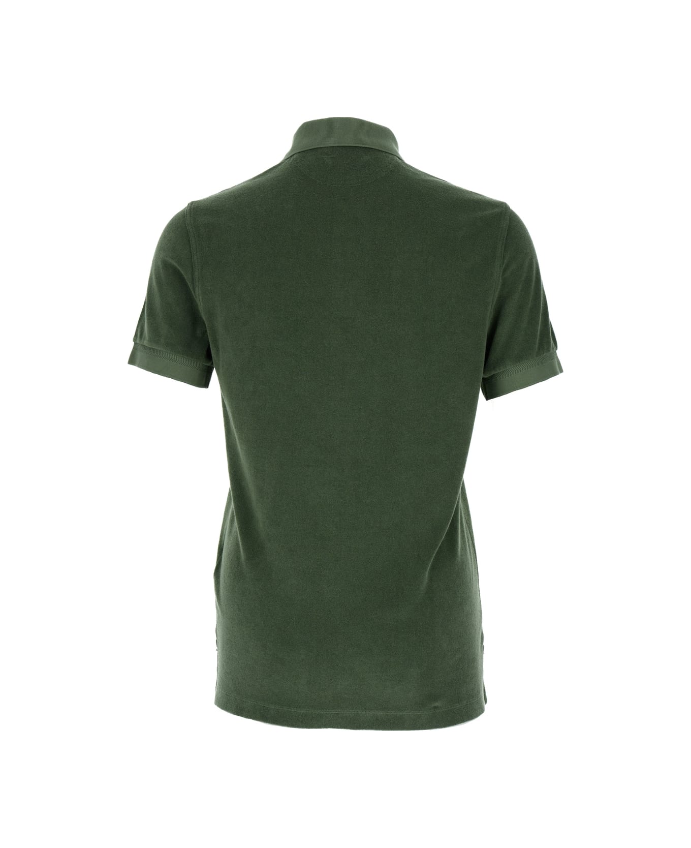 Tom Ford Green Polo T-shirt In Cotton Blend Man - Green ポロシャツ