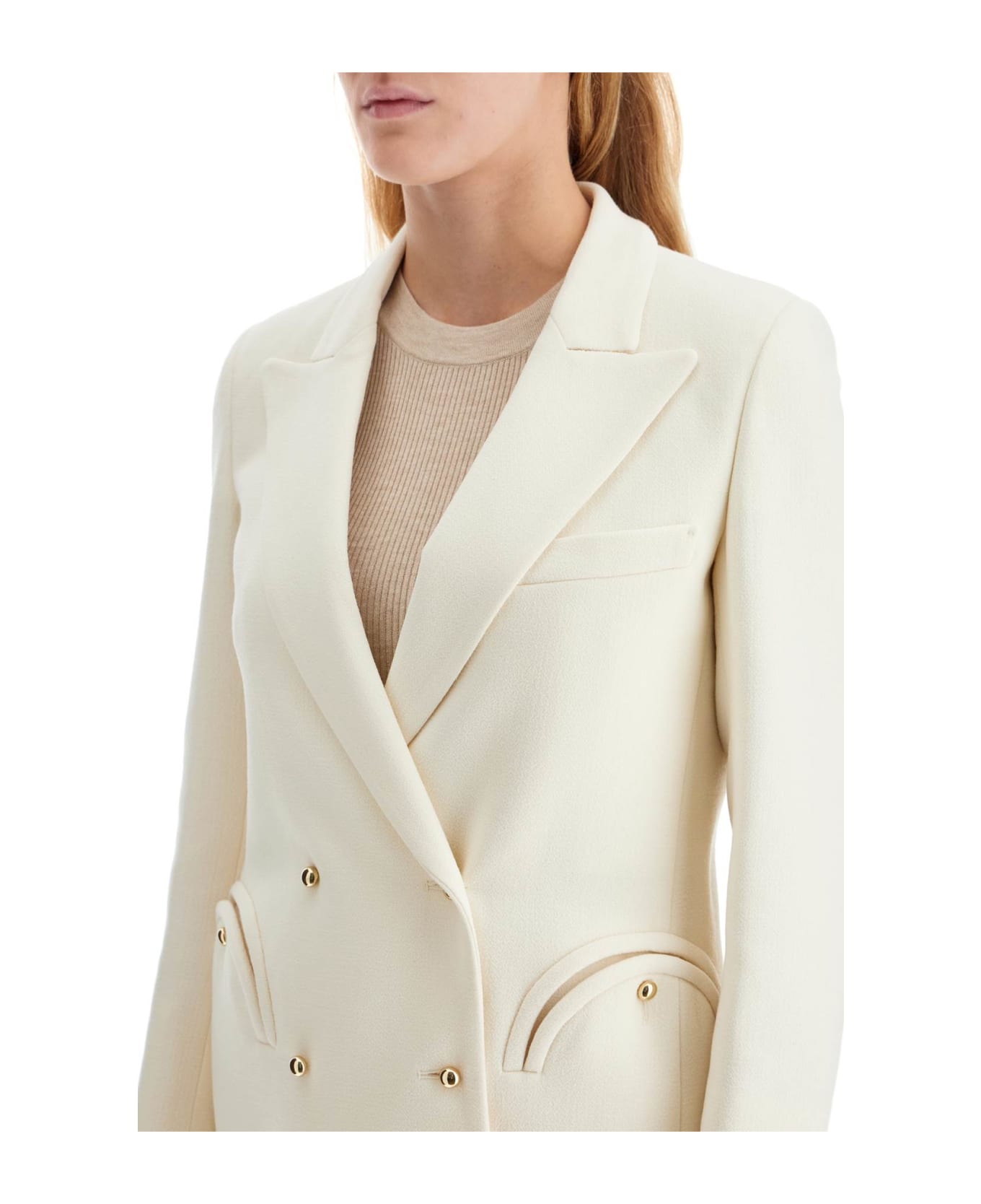 Blazé Milano Everyday Resolute Double-breasted Blazer - CREAM