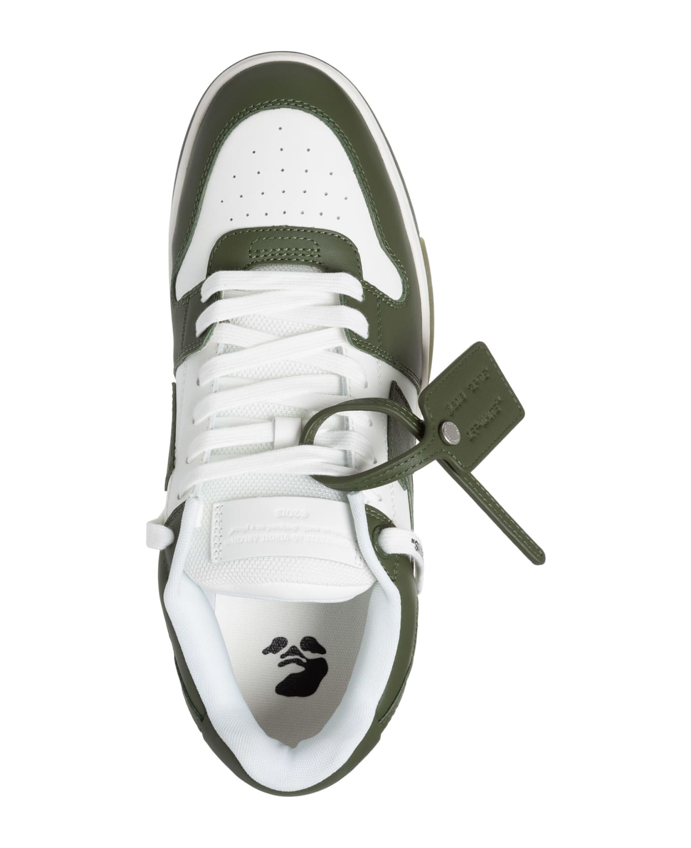 Off-White Out Of Office Leather Sneakers - Dark Green - White