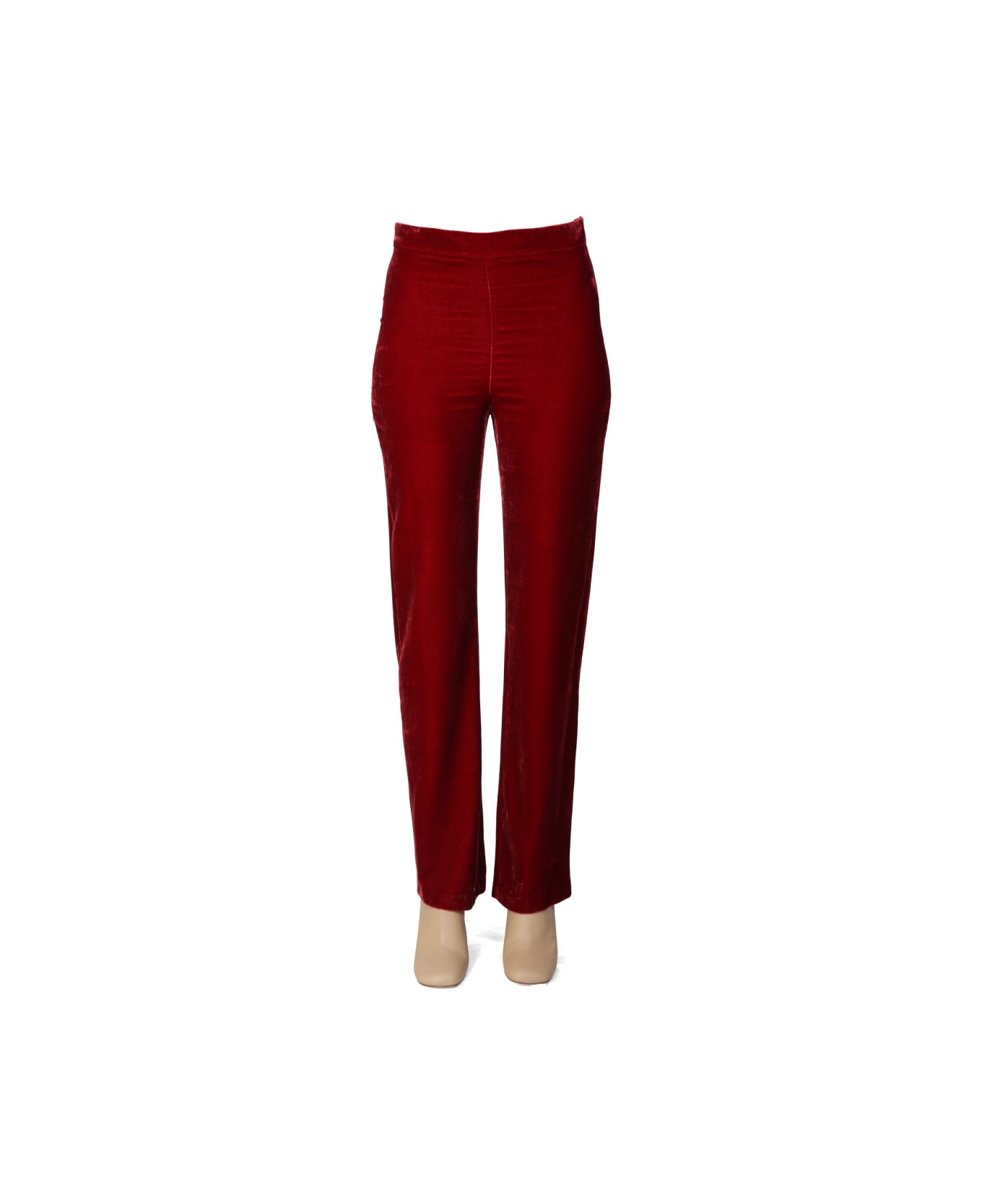 Boutique Moschino Panné Velvet Pants - RED
