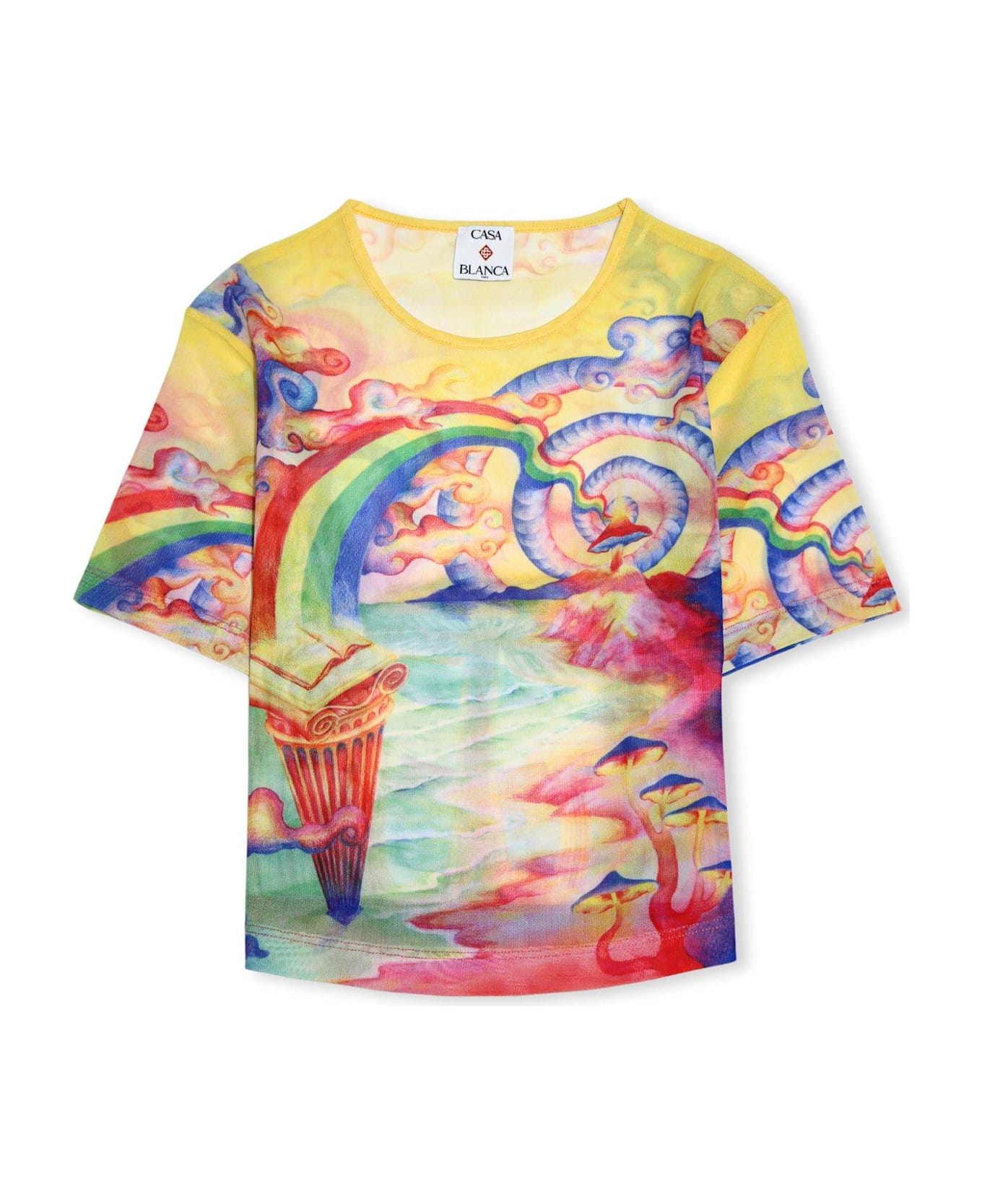 Casablanca Stretch Mesh Print T-shirt - MultiColour