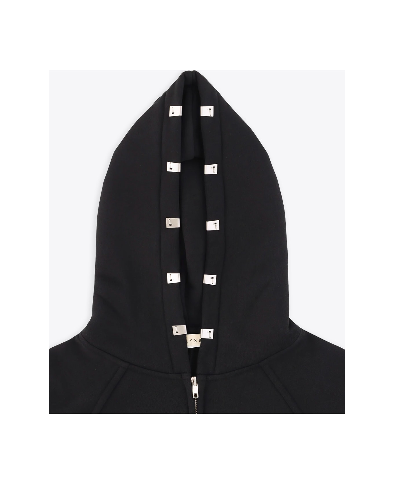 1017 ALYX 9SM Lightercap Hood Zip Sweatshirt Black cotton
