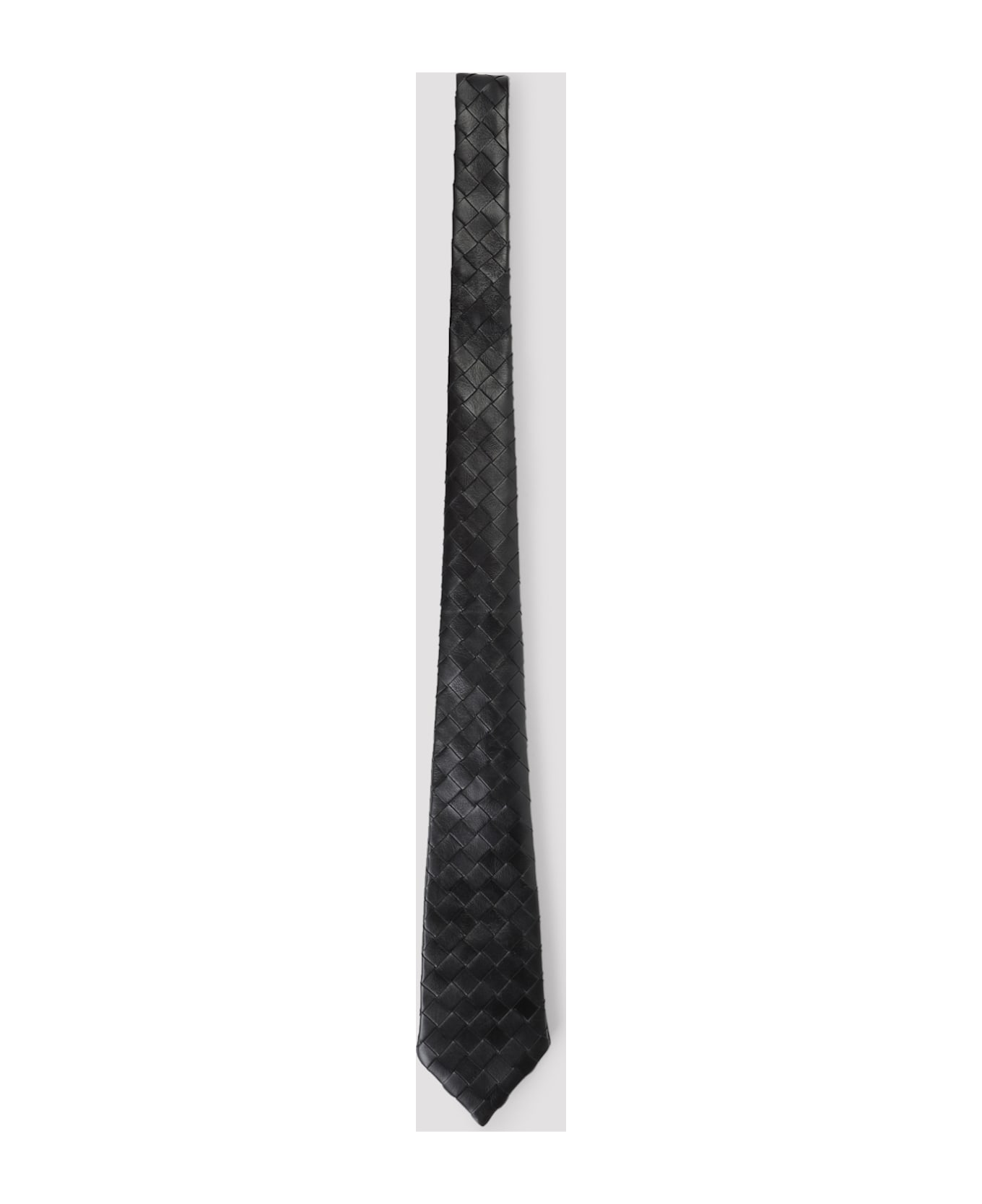 Bottega Veneta Intrecciato Tie - Black