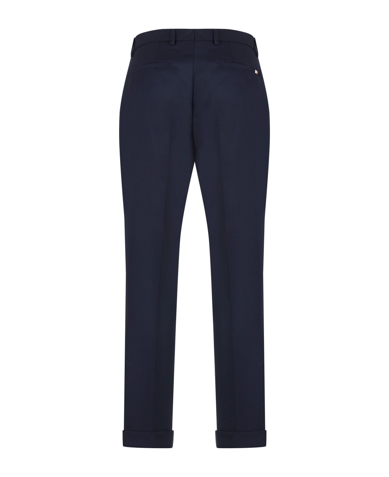 Hugo Boss Virgin Wool Trousers - blue