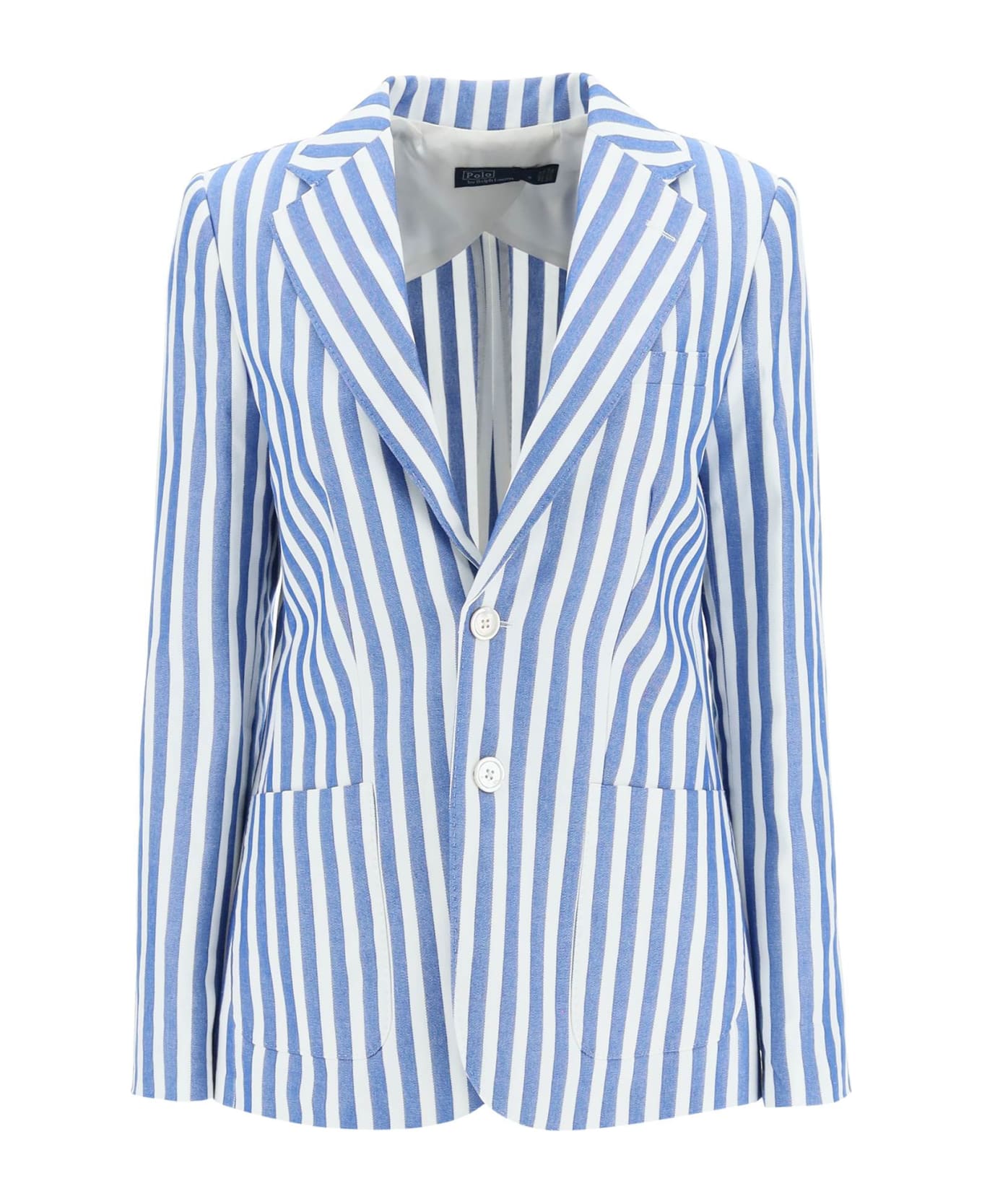 Polo Ralph Lauren Striped Blazer - BLUE WHITE AWNING STRIPE (White)